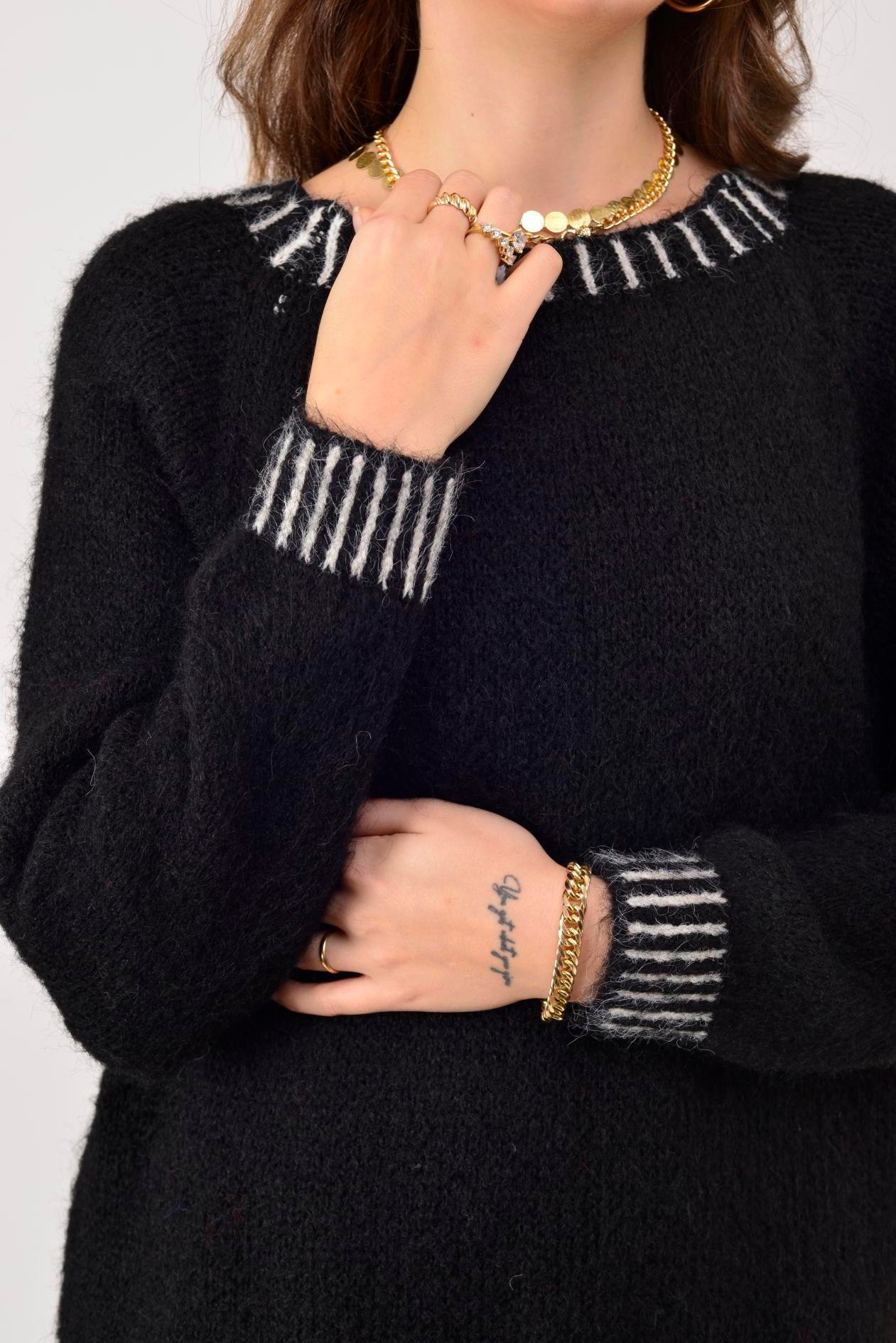 11591 KAYIK YAKA YÜNLÜ TRİKO KAZAK