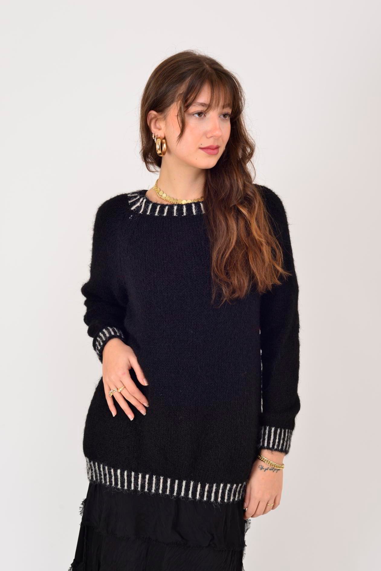 11591 KAYIK YAKA YÜNLÜ TRİKO KAZAK