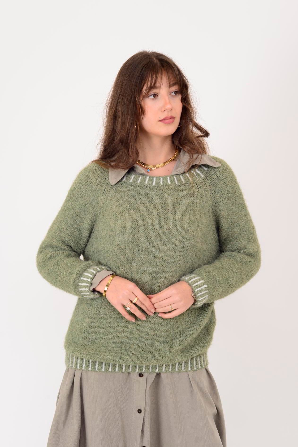 11591 KAYIK YAKA YÜNLÜ TRİKO KAZAK