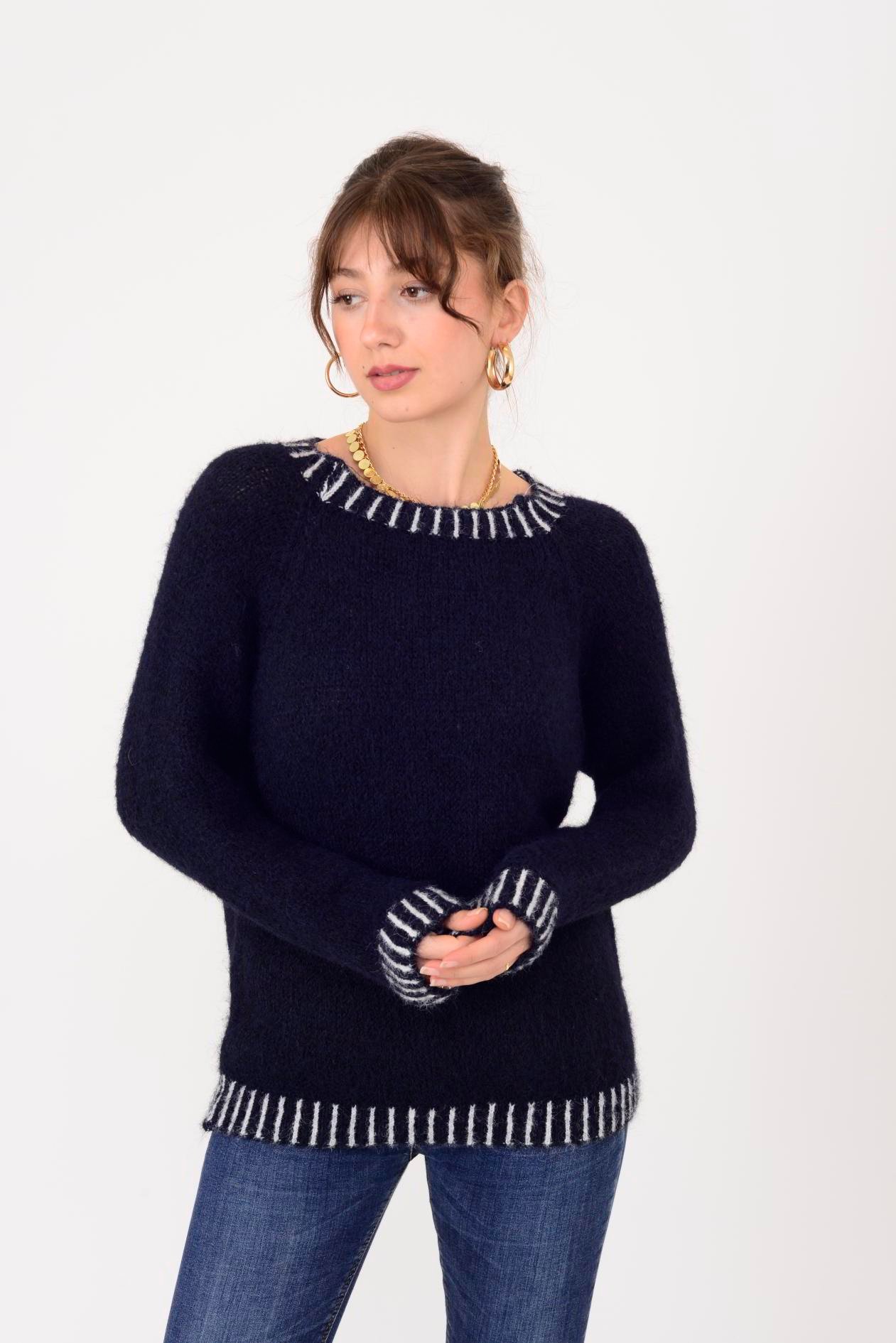 11591 KAYIK YAKA YÜNLÜ TRİKO KAZAK