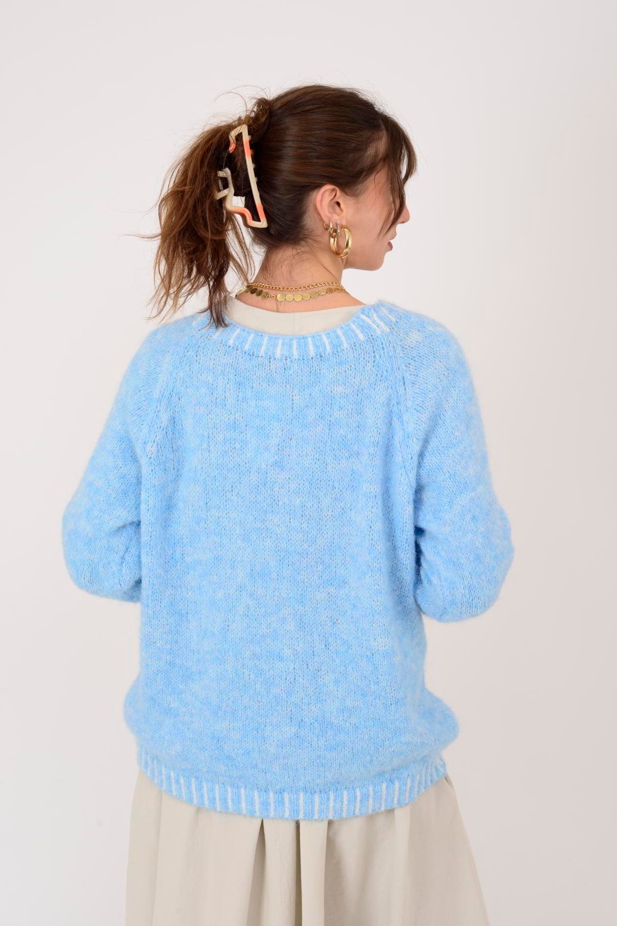 11591 KAYIK YAKA YÜNLÜ TRİKO KAZAK