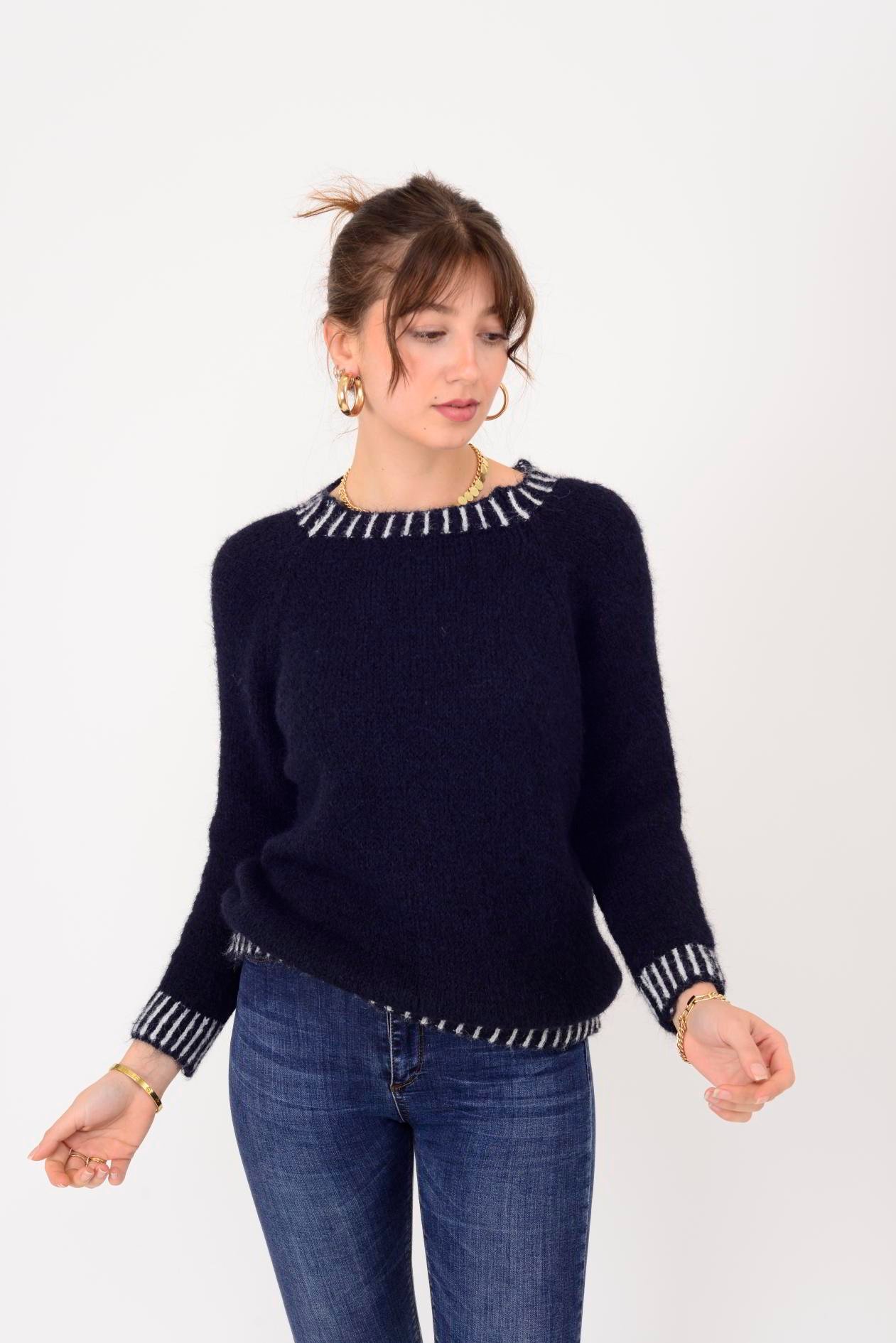 11591 KAYIK YAKA YÜNLÜ TRİKO KAZAK