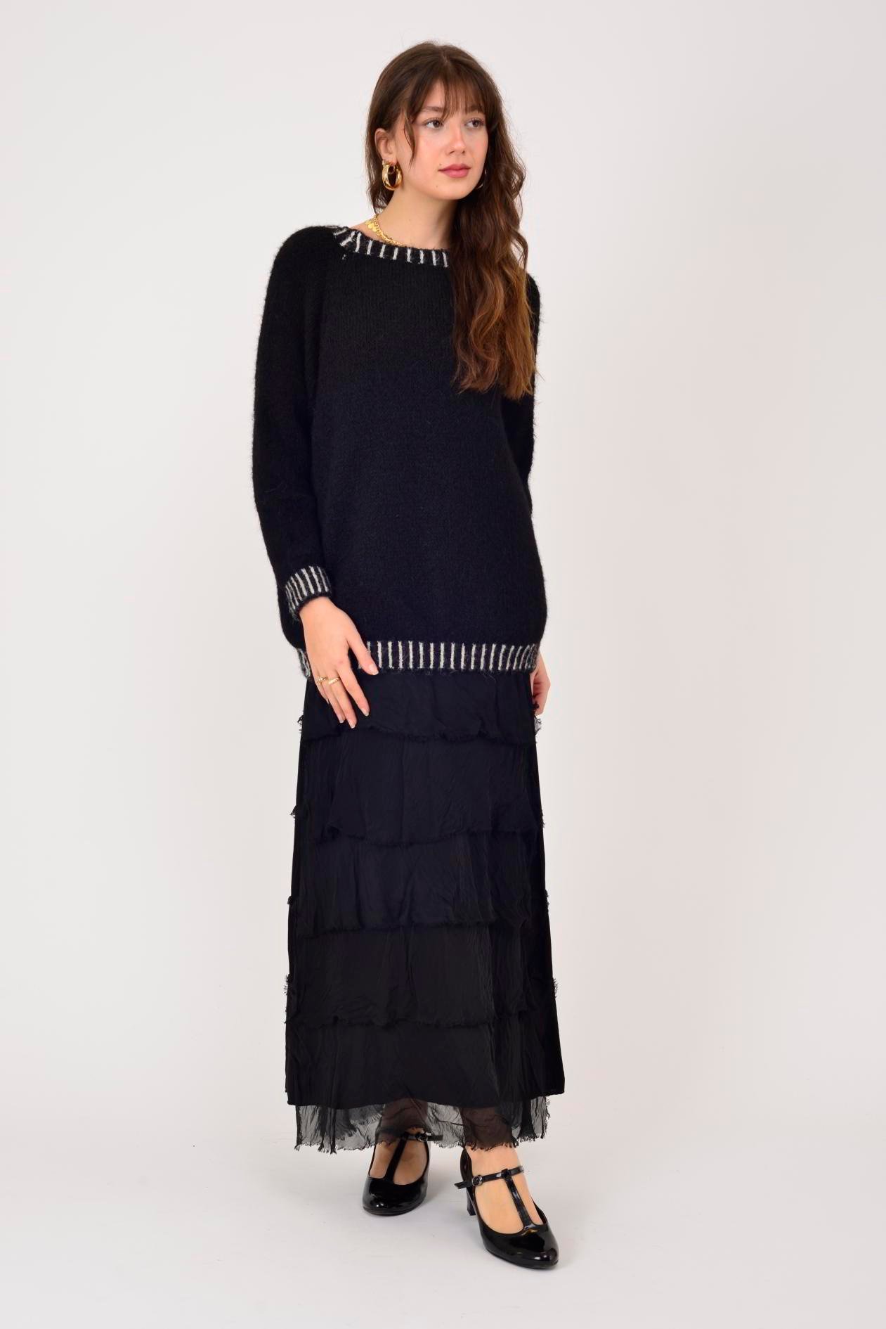 11591 KAYIK YAKA YÜNLÜ TRİKO KAZAK