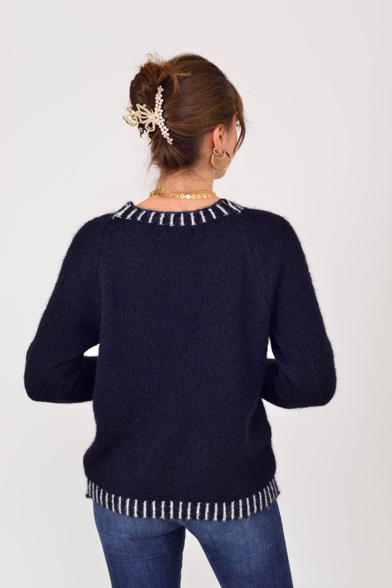 11591 KAYIK YAKA YÜNLÜ TRİKO KAZAK