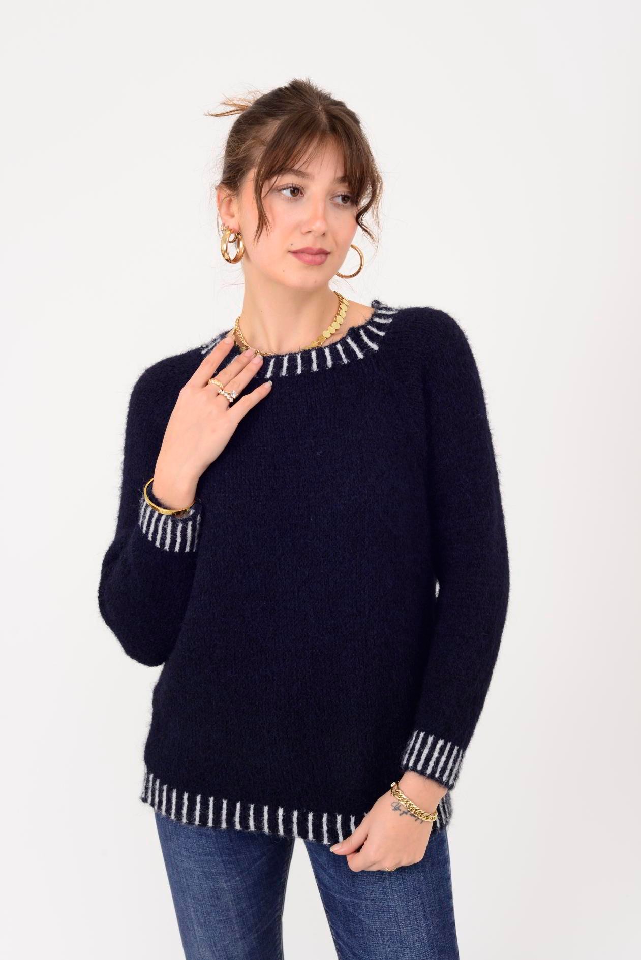 11591 KAYIK YAKA YÜNLÜ TRİKO KAZAK