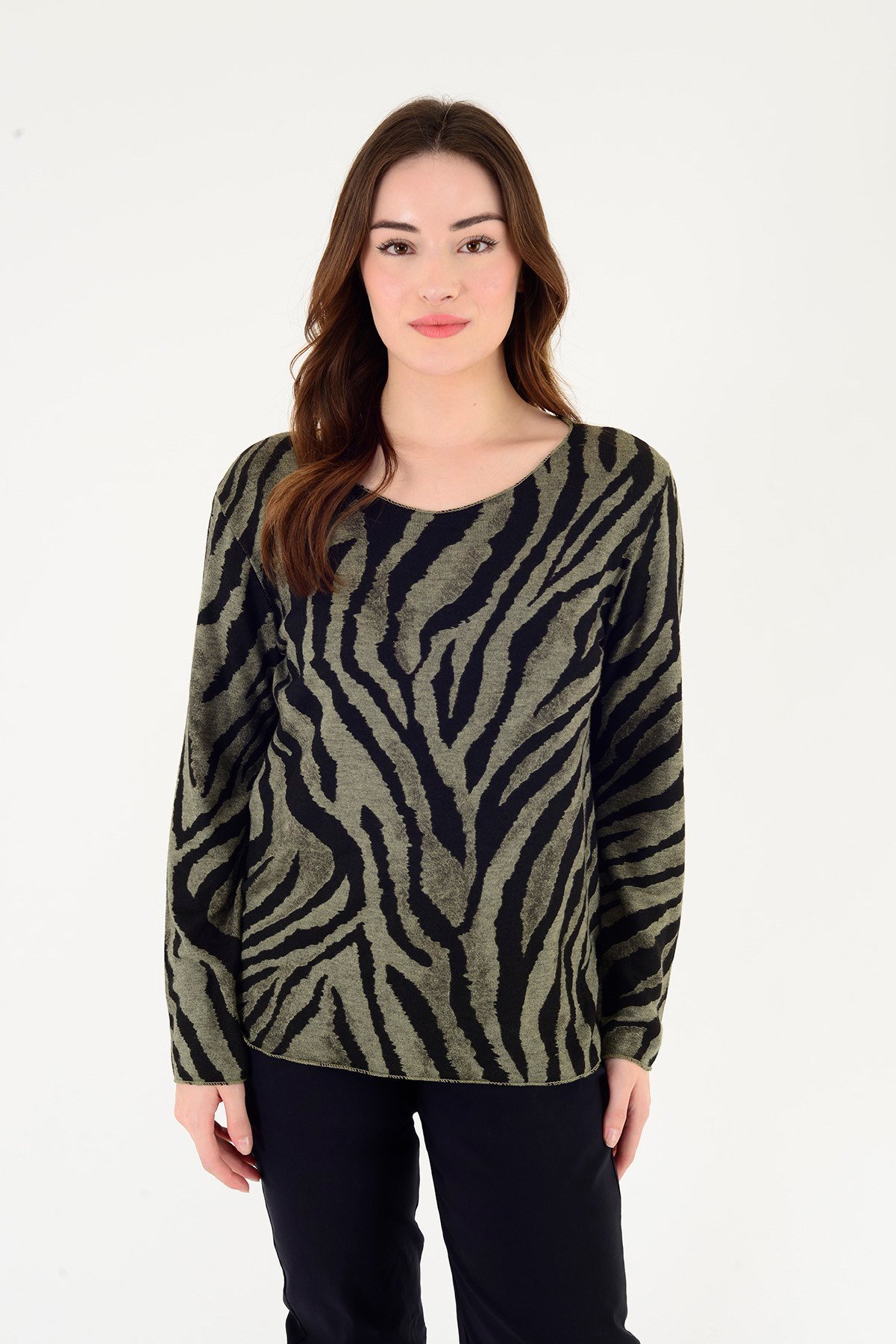 1202 ZEBRA DESEN BLUZ