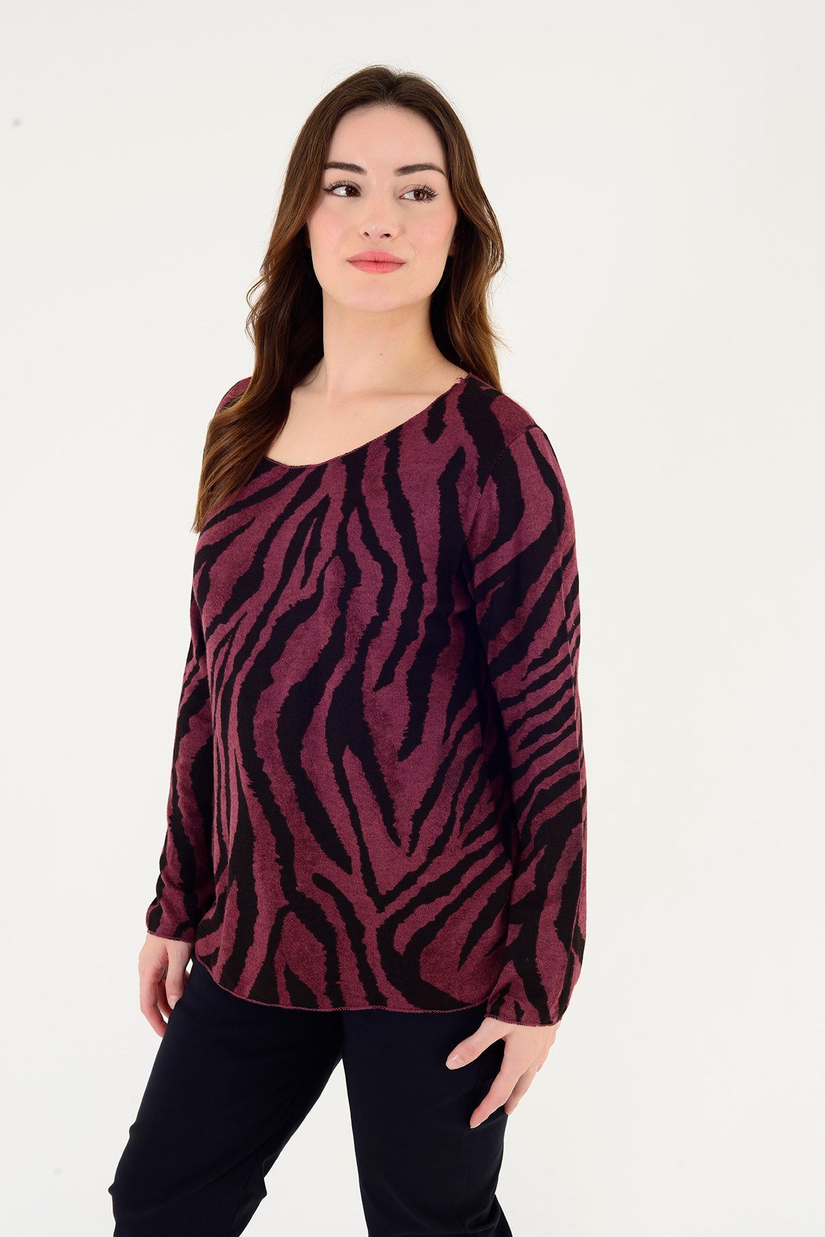 1202 ZEBRA DESEN BLUZ