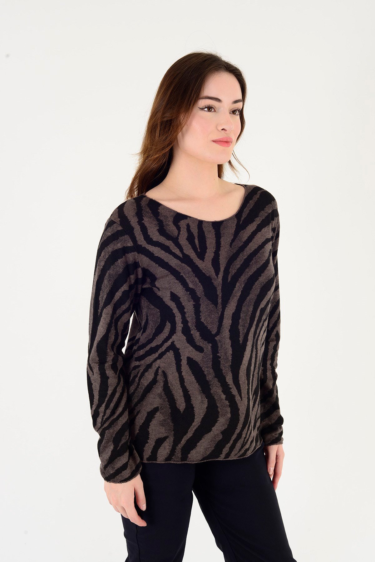 1202 ZEBRA DESEN BLUZ