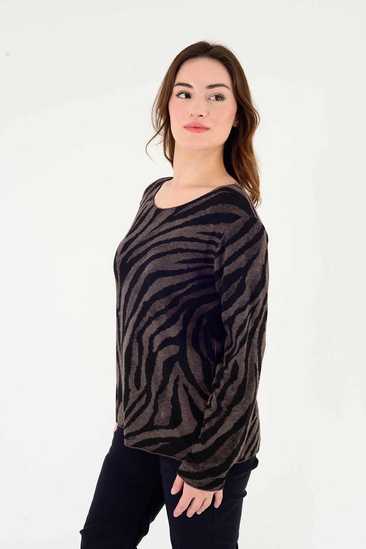 1202 ZEBRA DESEN BLUZ