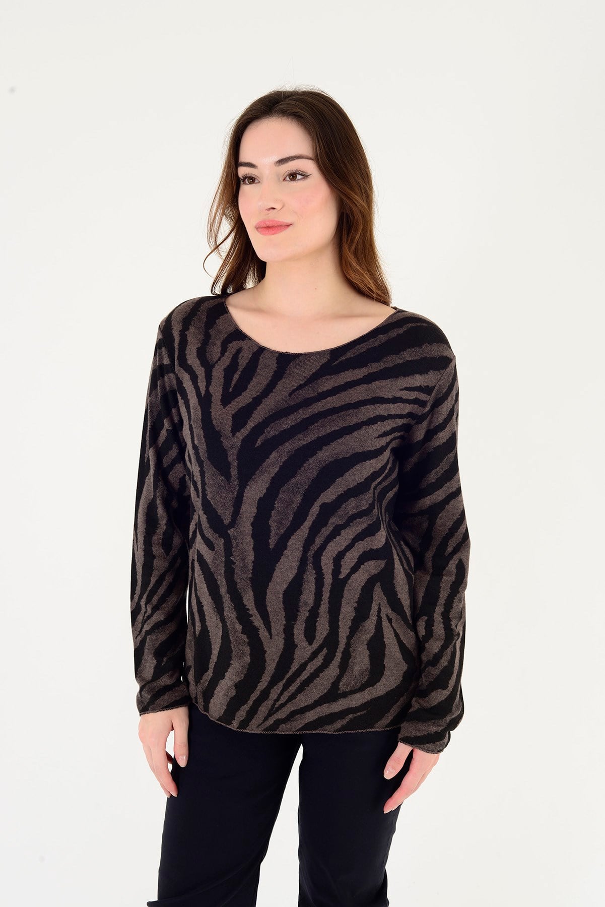 1202 ZEBRA DESEN BLUZ