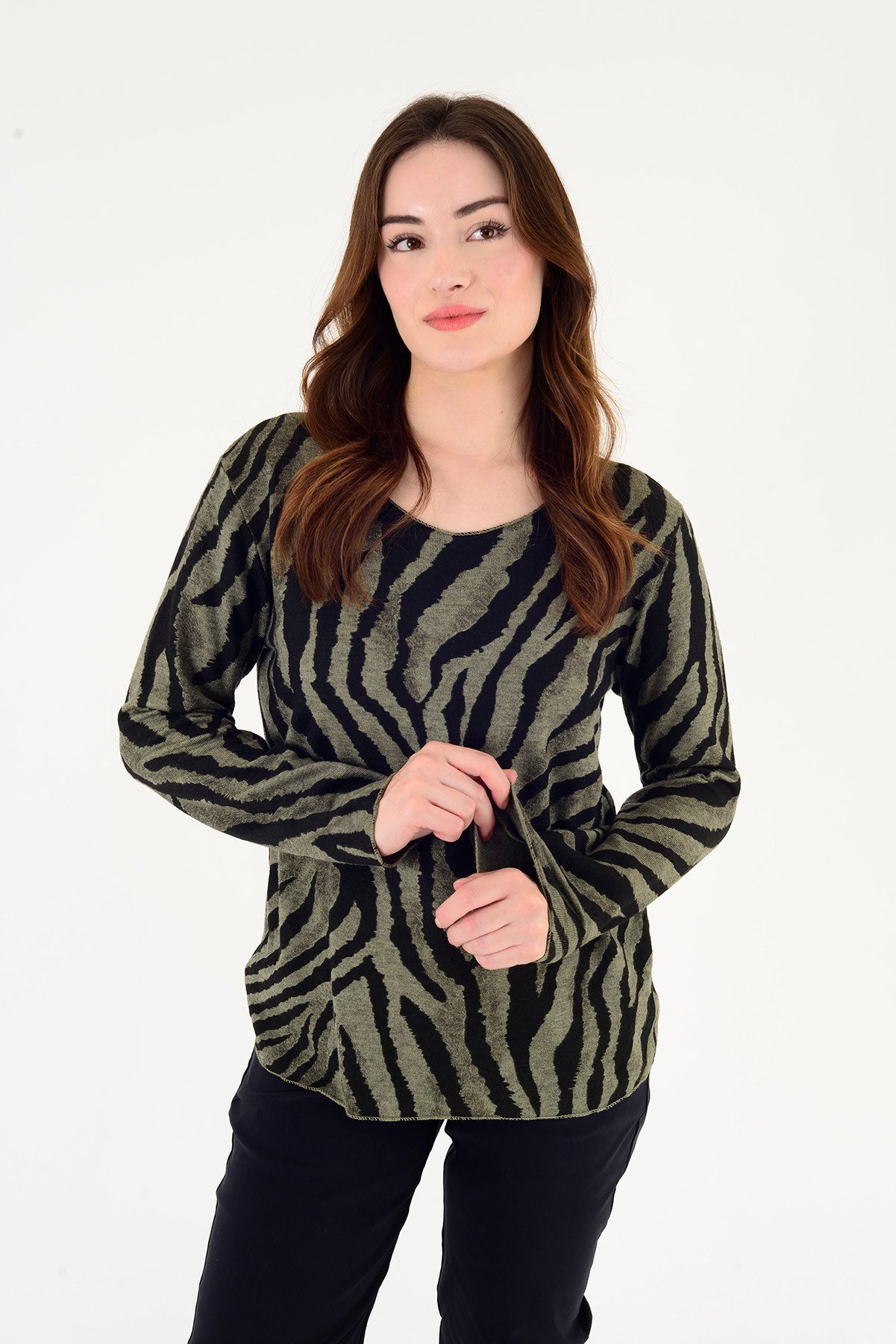 1202 ZEBRA DESEN BLUZ