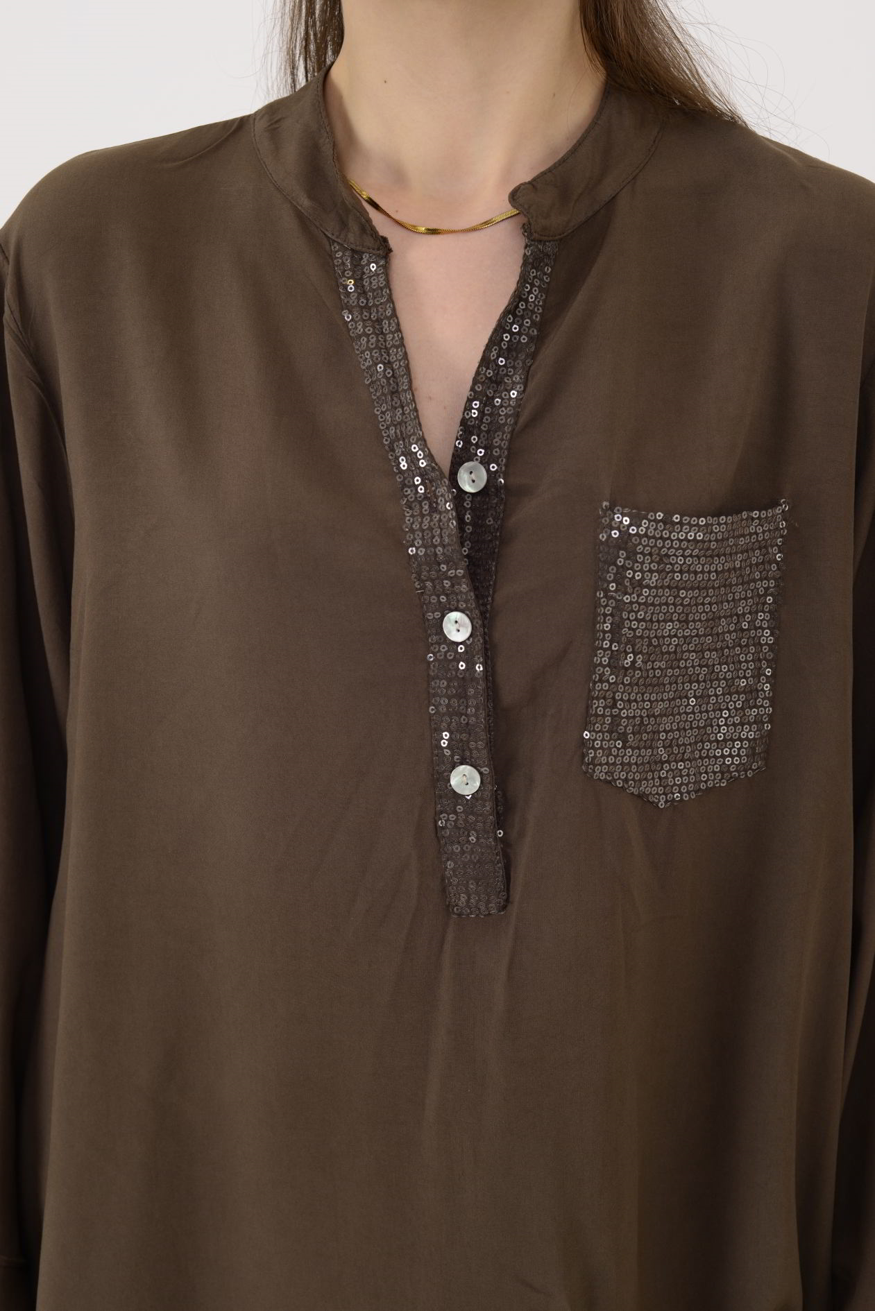 15451U PAYET DETAYLI GÖMLEK