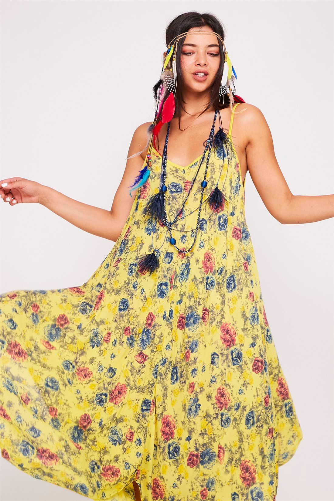 15862-1 ASKILI ASİMETRİK ELBİSE