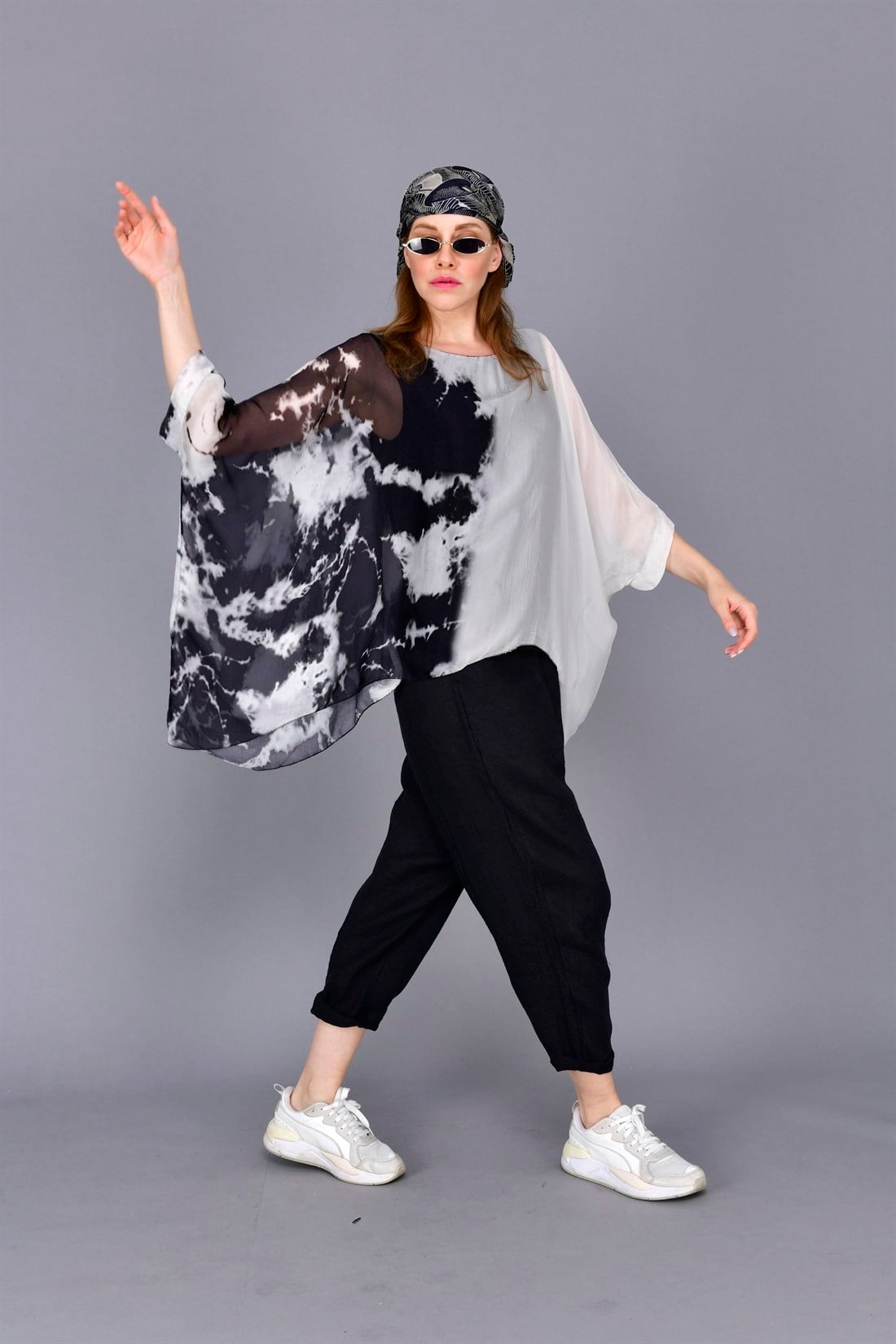 1688 CRUELLA BATİK DESEN İPEK BLUZ