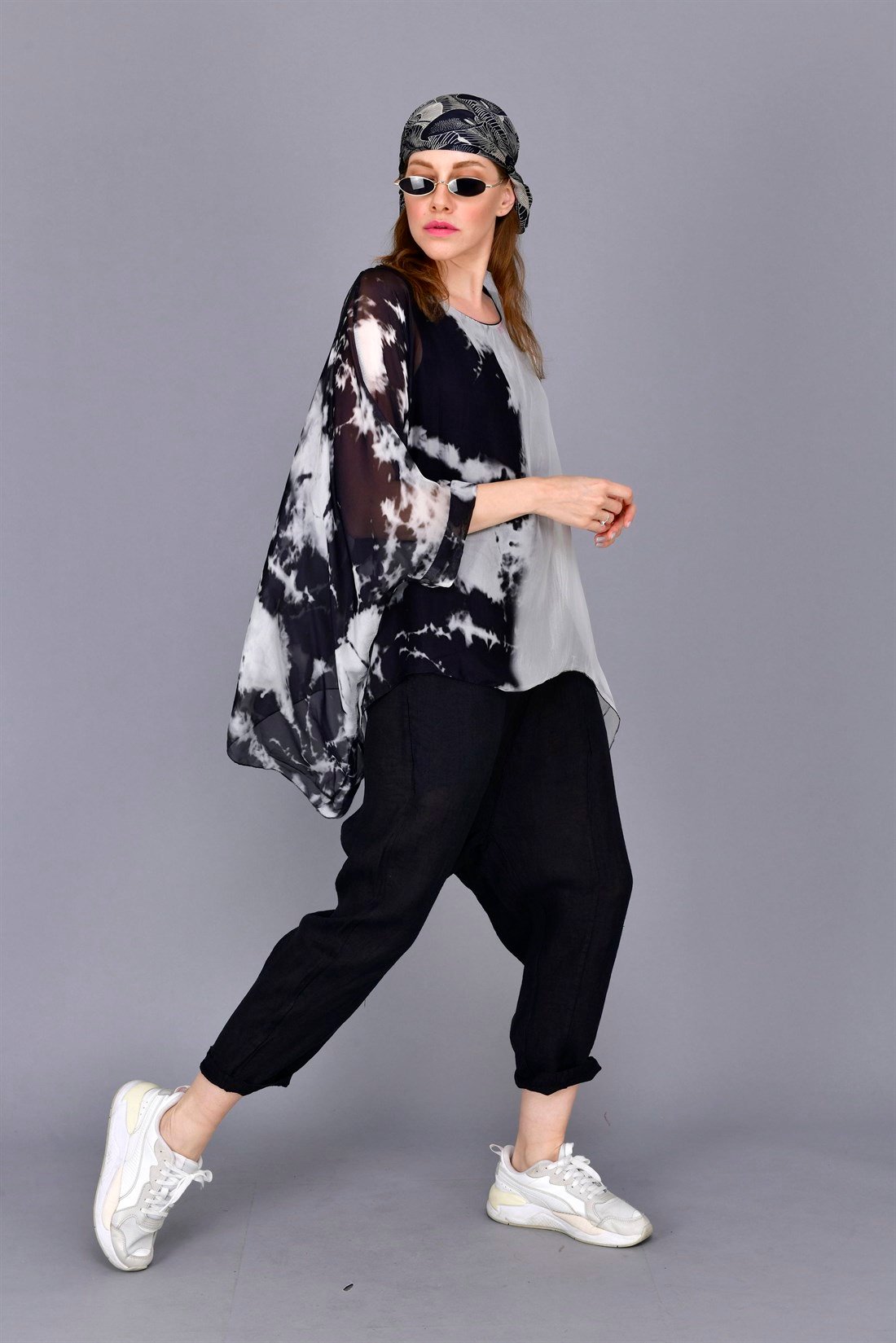 1688 CRUELLA BATİK DESEN İPEK BLUZ