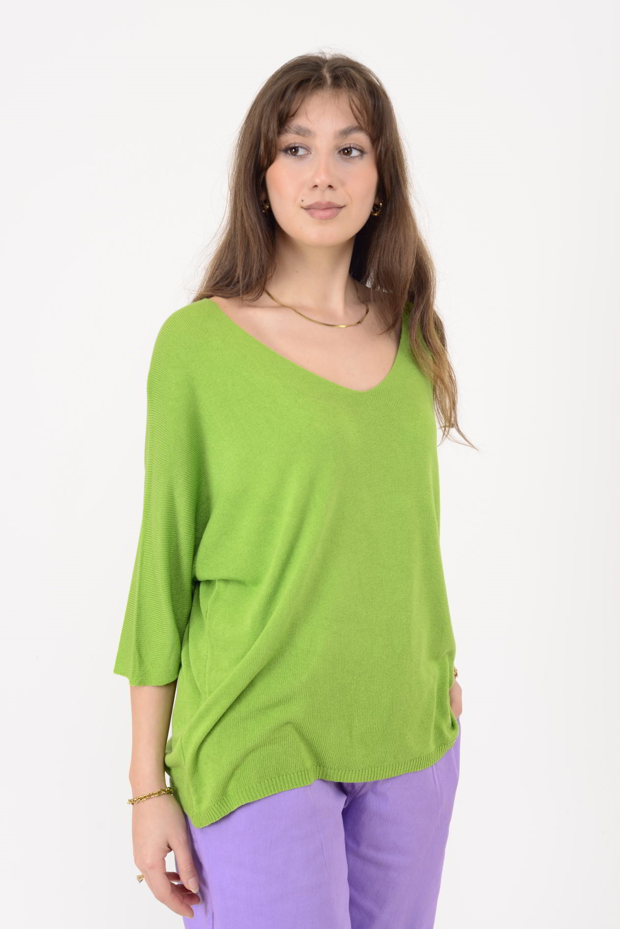 19004 V YAKA TRİKO BLUZ