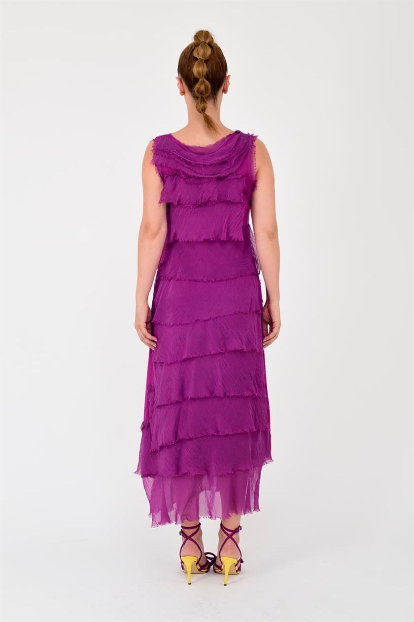 2031 2Lİ KAT KAT İPEK ELBİSE