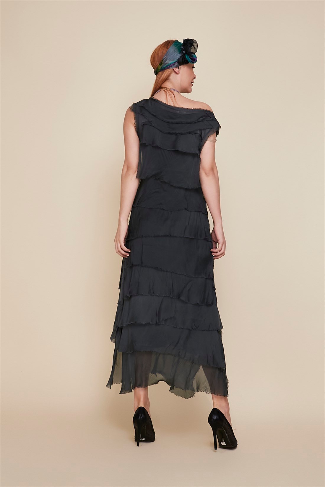 2031 2Lİ KAT KAT İPEK ELBİSE