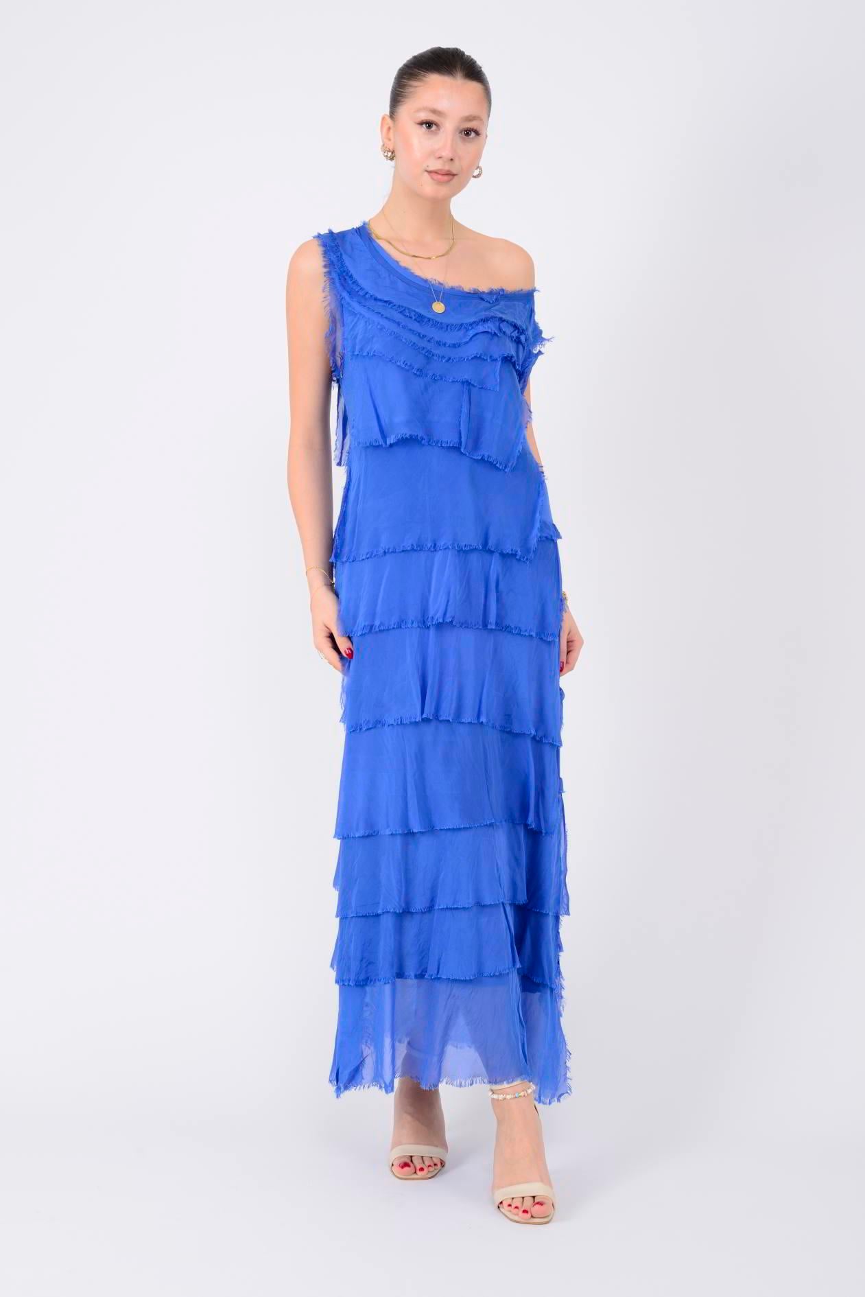 2031 2Lİ KAT KAT İPEK ELBİSE