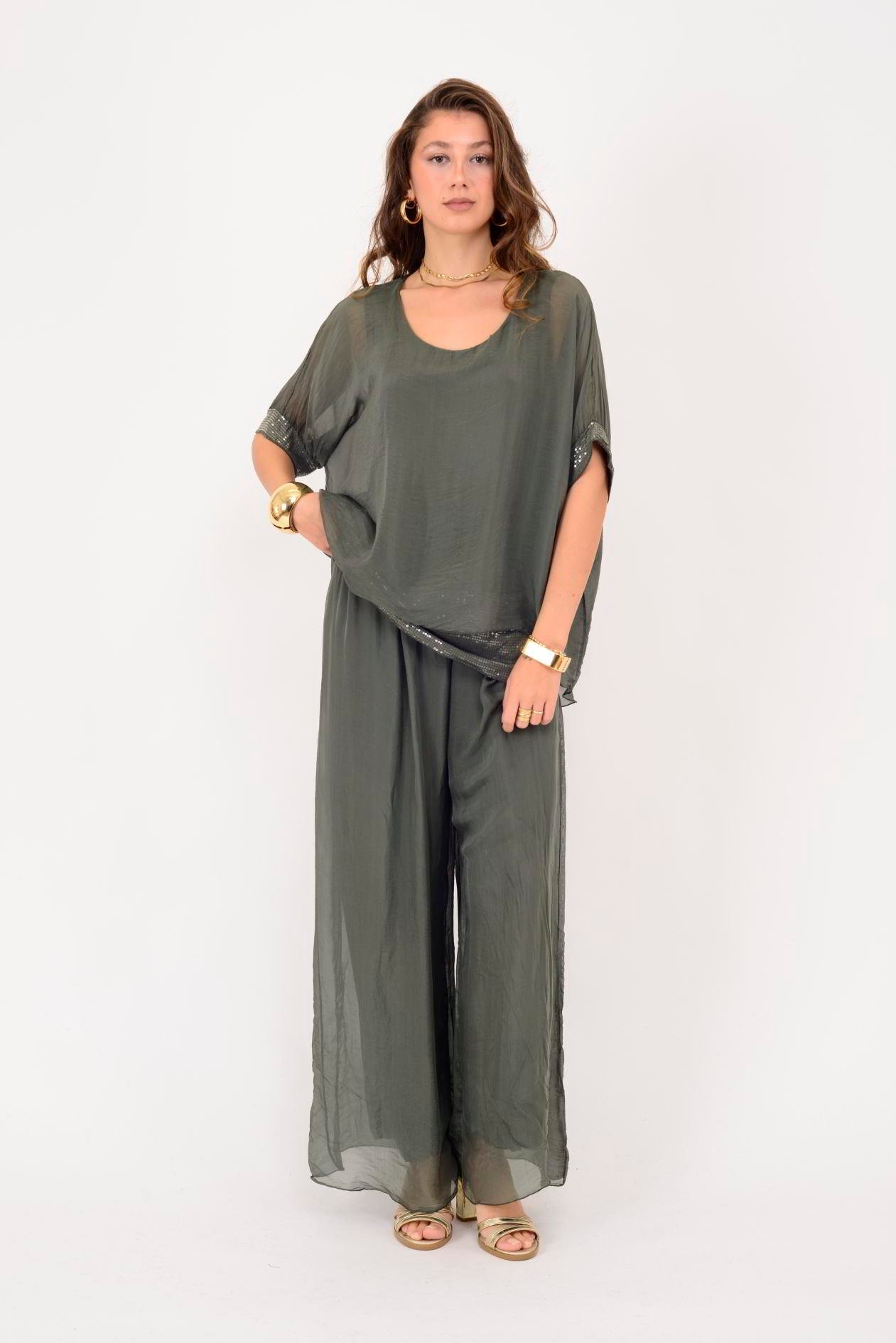 2161 SEALAND PAYET DETAYLI 2'Lİ İPEK TAKIM