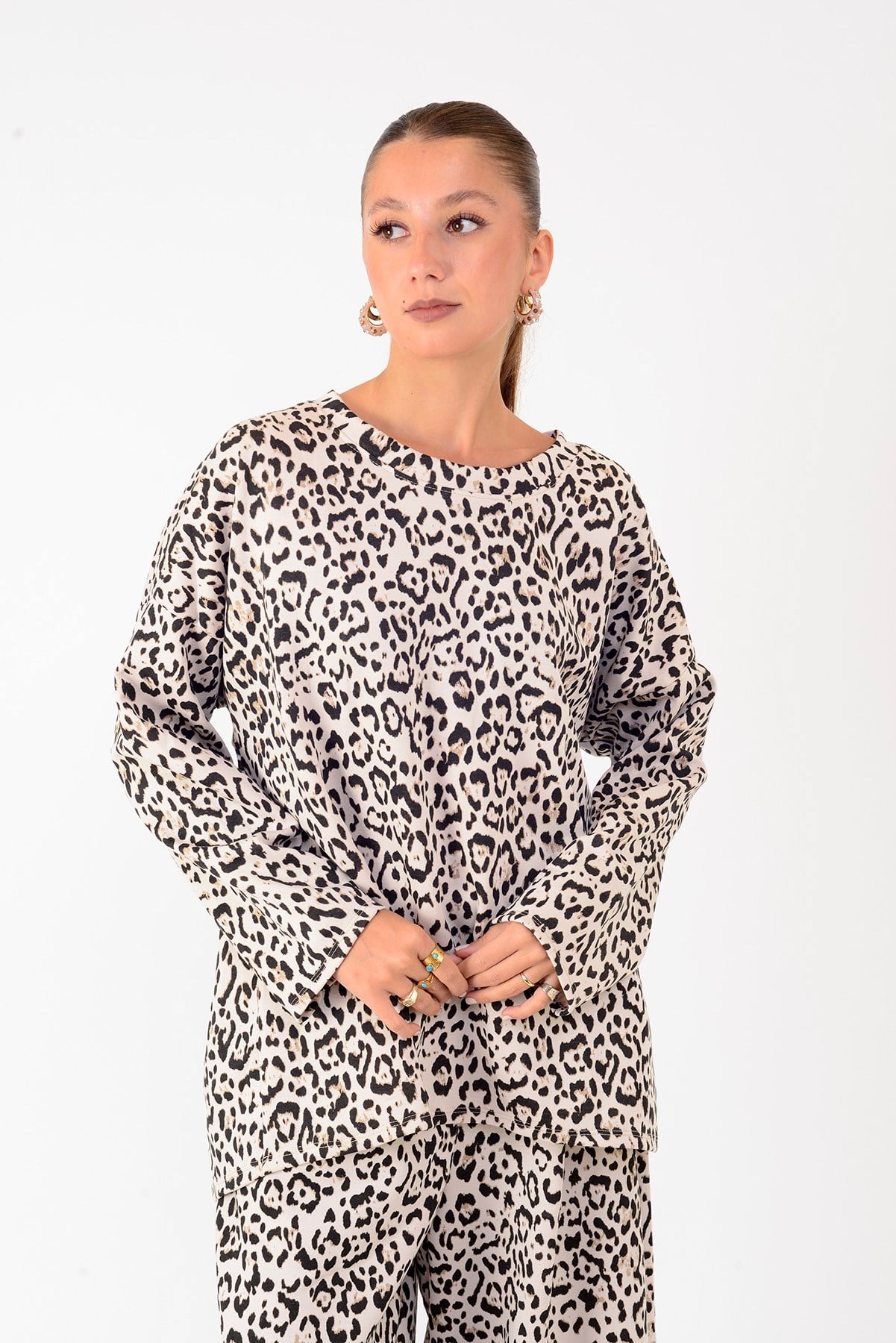 21771 LOVA LEOPAR DESEN 2'Lİ TAKIM
