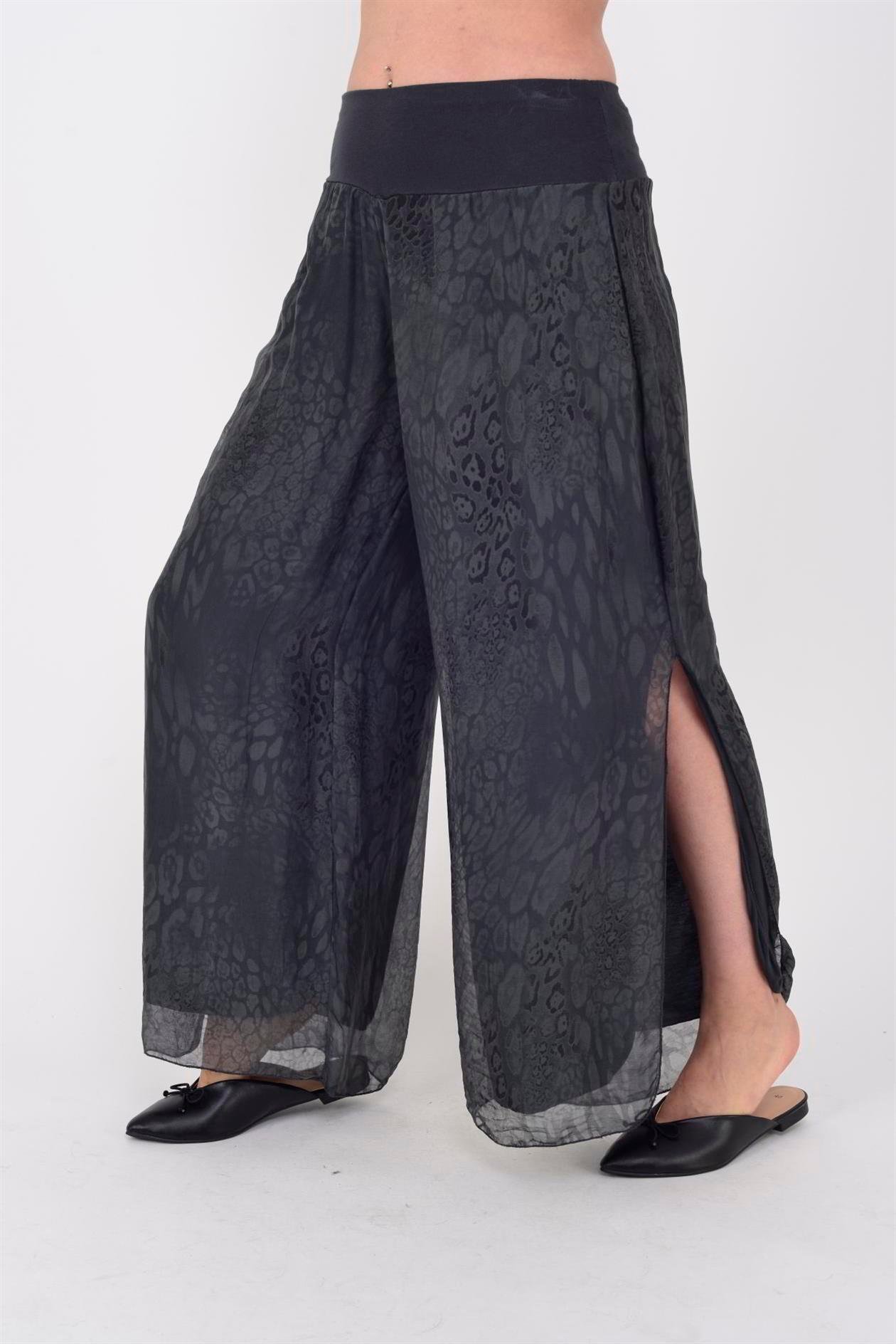 2184 WES LEOPAR DESEN İPEK PANTOLON