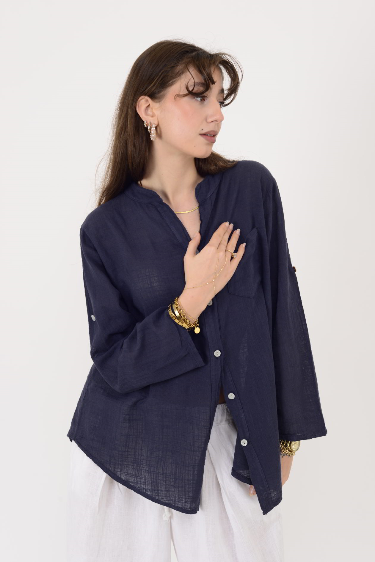 22045 CEP DETAYLI GÖMLEK