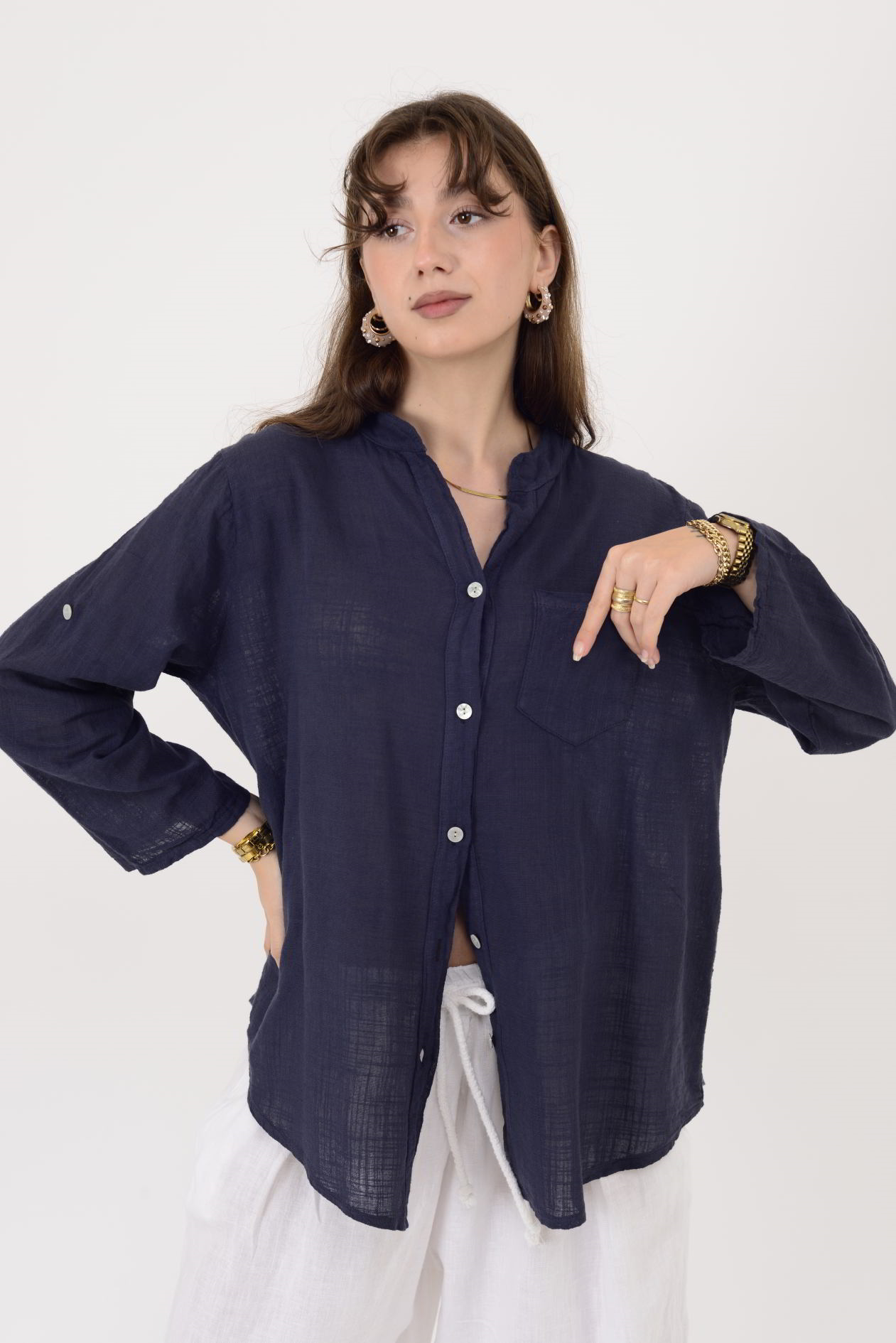 22045 CEP DETAYLI GÖMLEK