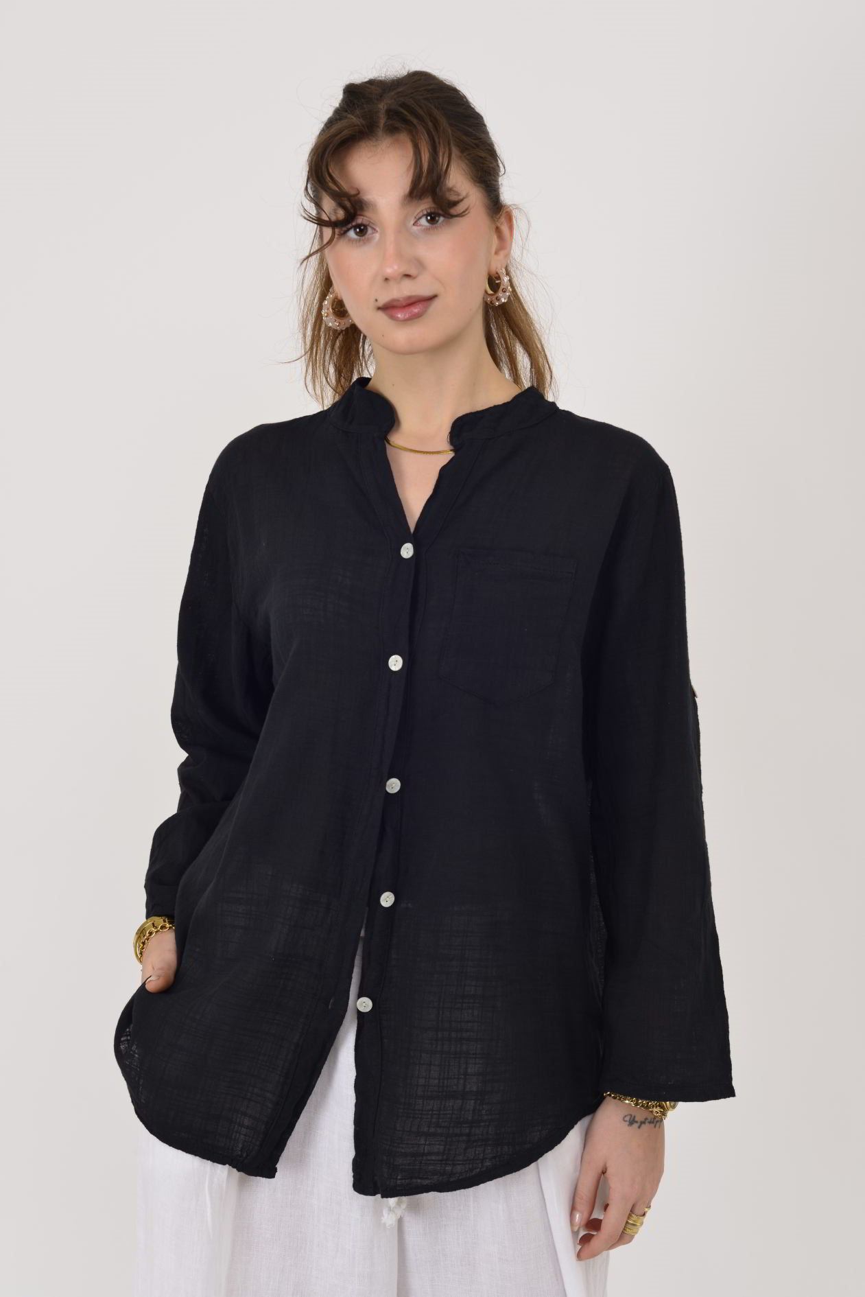 22045 CEP DETAYLI GÖMLEK