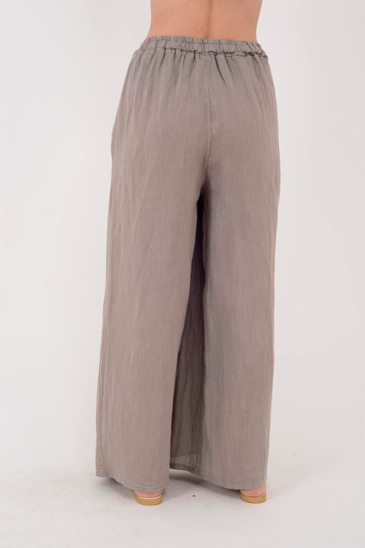 2210 GENİŞ PAÇA KETEN PANTOLON
