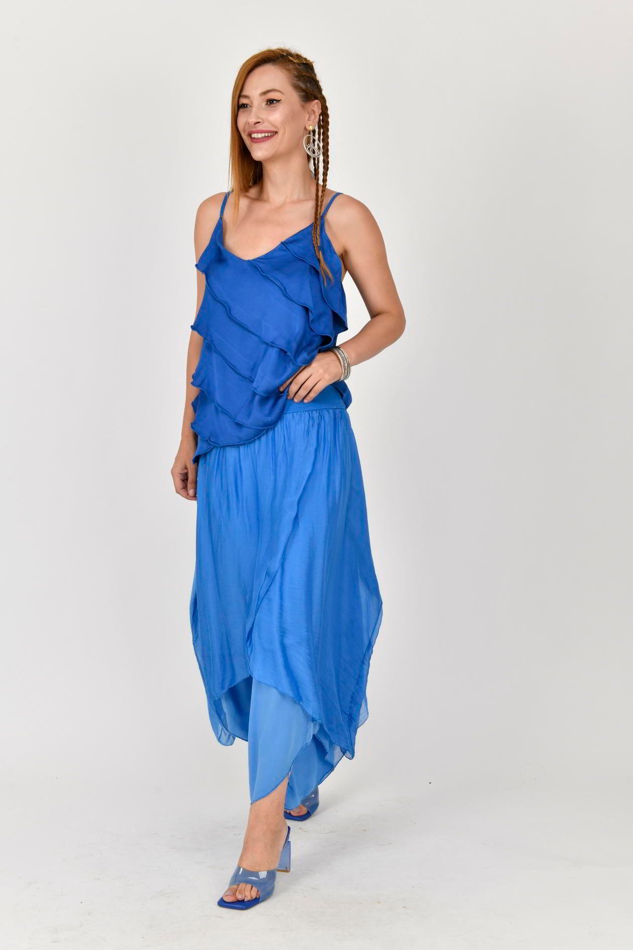 22359 KAT KAT İP ASKILI BLUZ