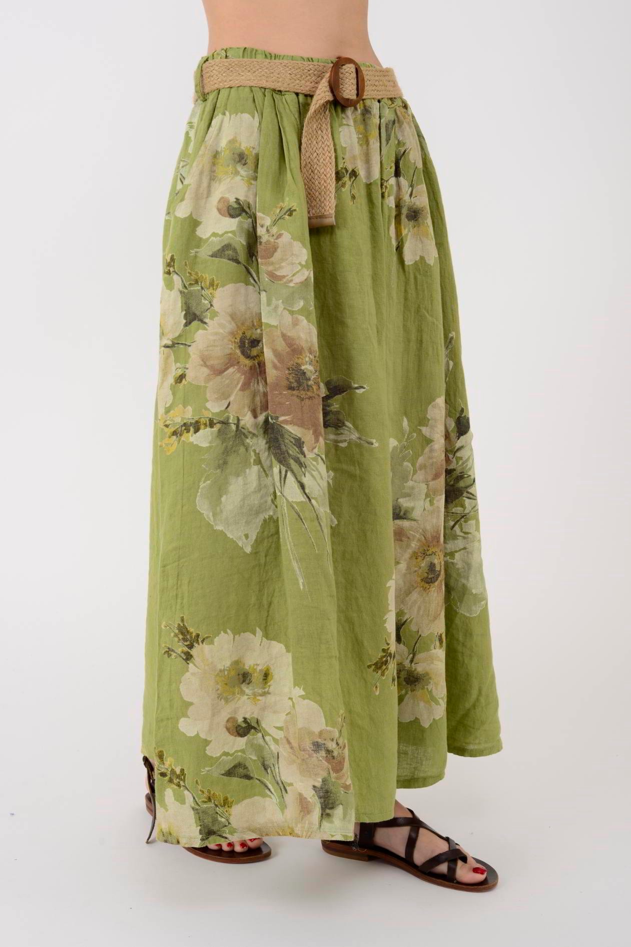 24234 LOVA ÇİÇEK DESEN 2'Lİ KETEN TAKIM