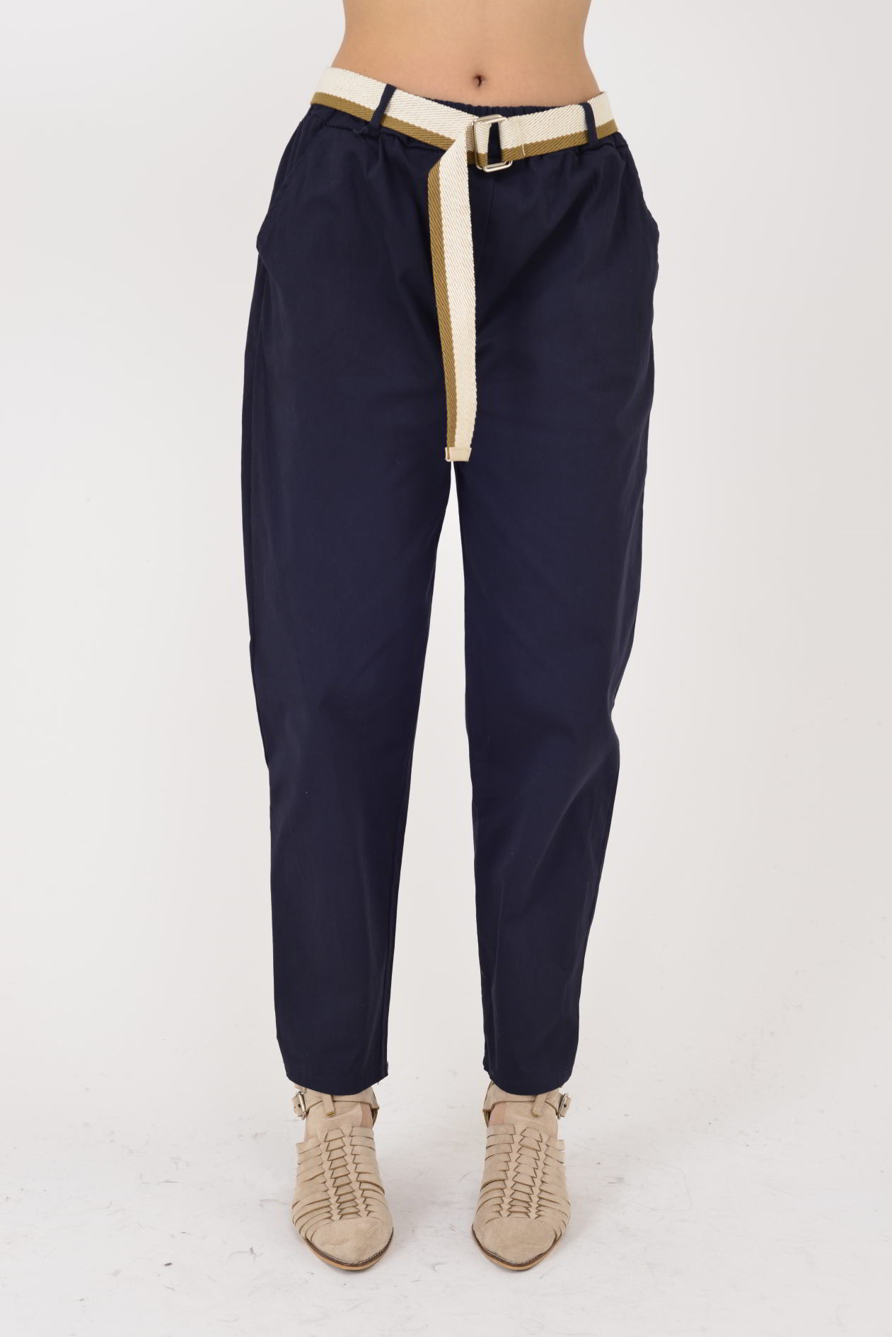 242979 KEMER DETAYLI GABARDİN PANTOLON