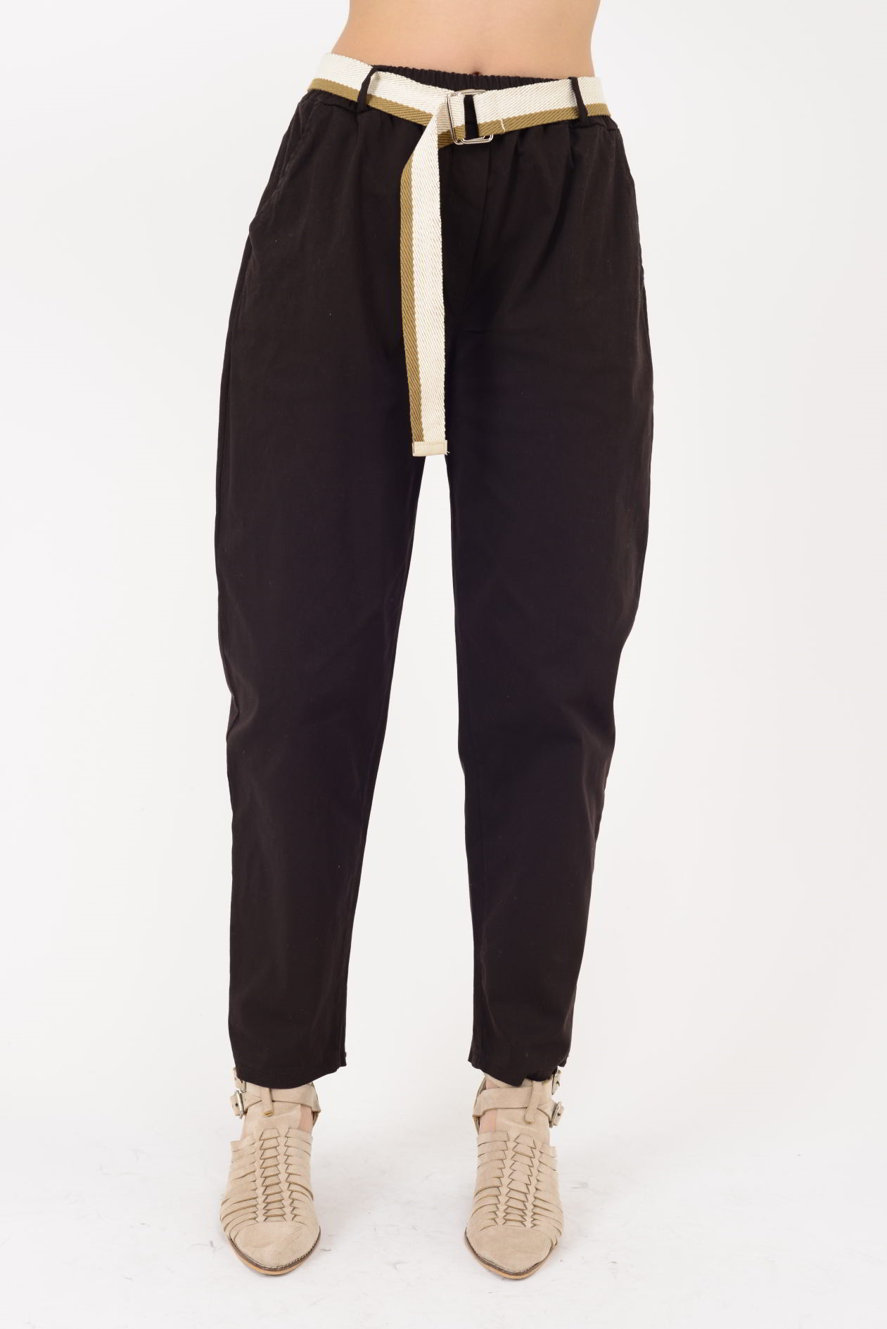 242979 KEMER DETAYLI GABARDİN PANTOLON