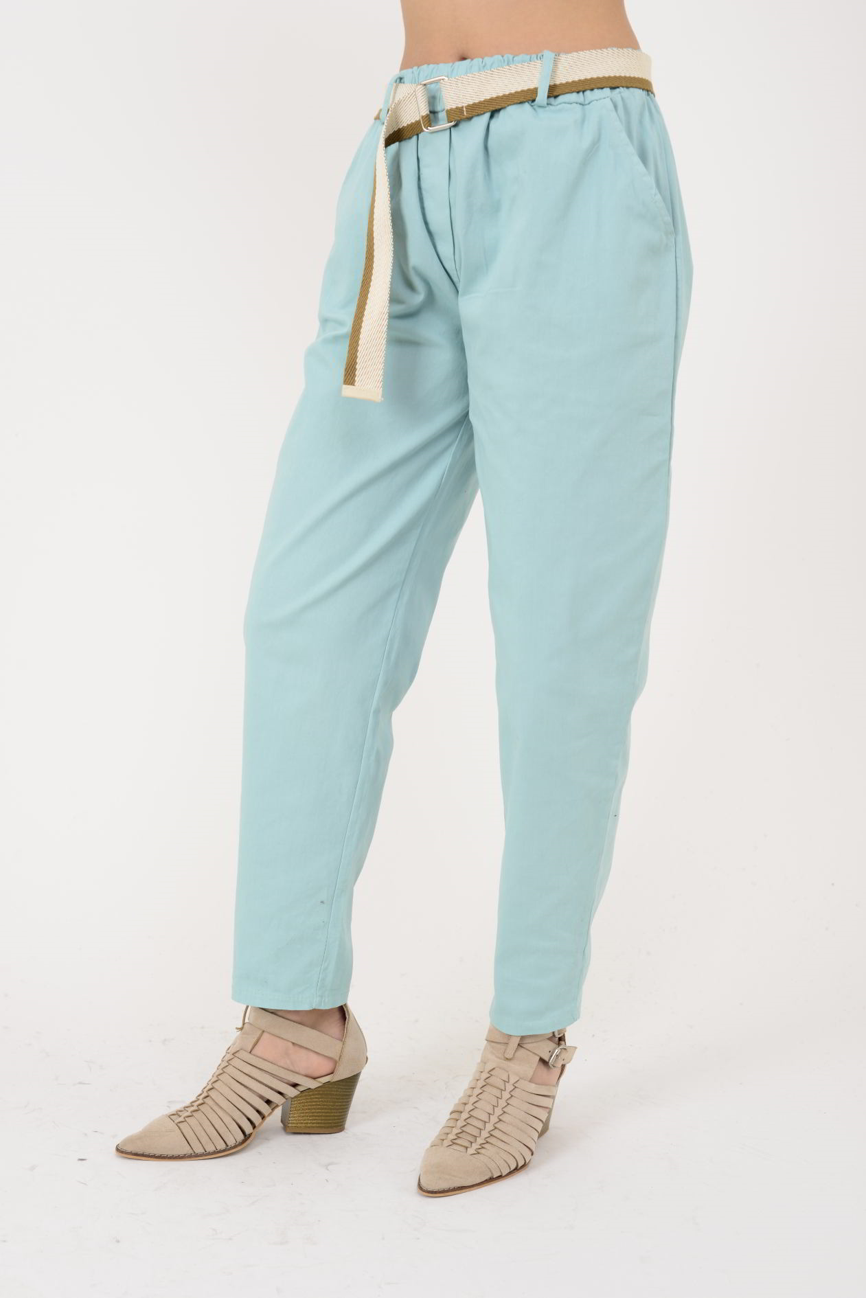 242979 KEMER DETAYLI GABARDİN PANTOLON