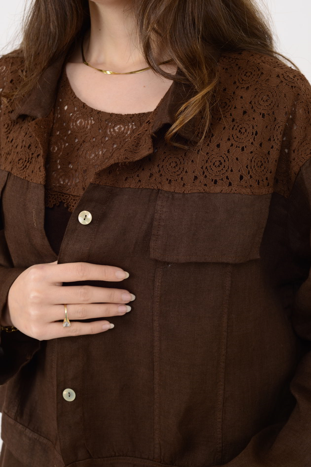 25001 DANTEL DETAYLI 2'Lİ KETEN TAKIM ELBİSE