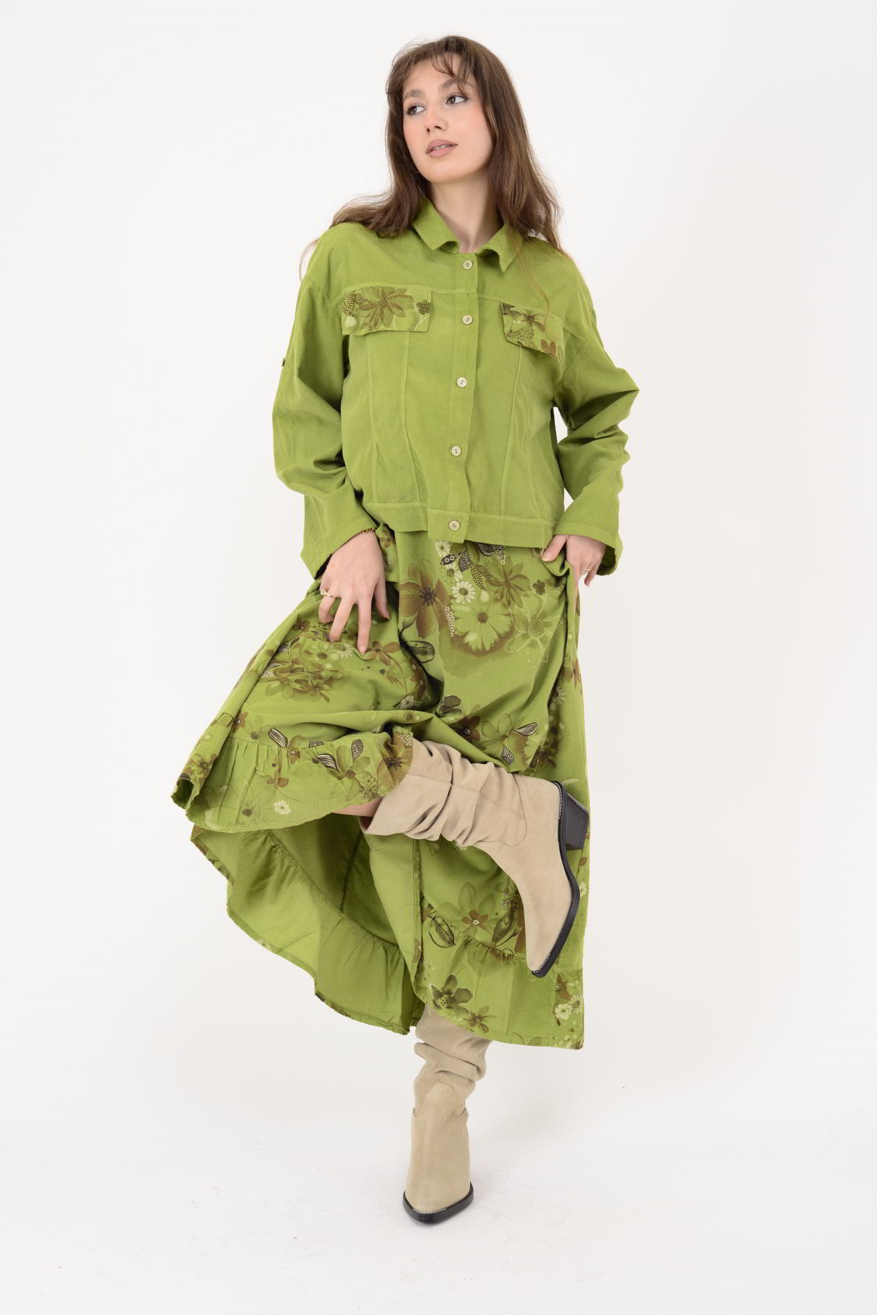 25001 FİTİLLİ KADİFE 2'Lİ TAKIM ELBİSE