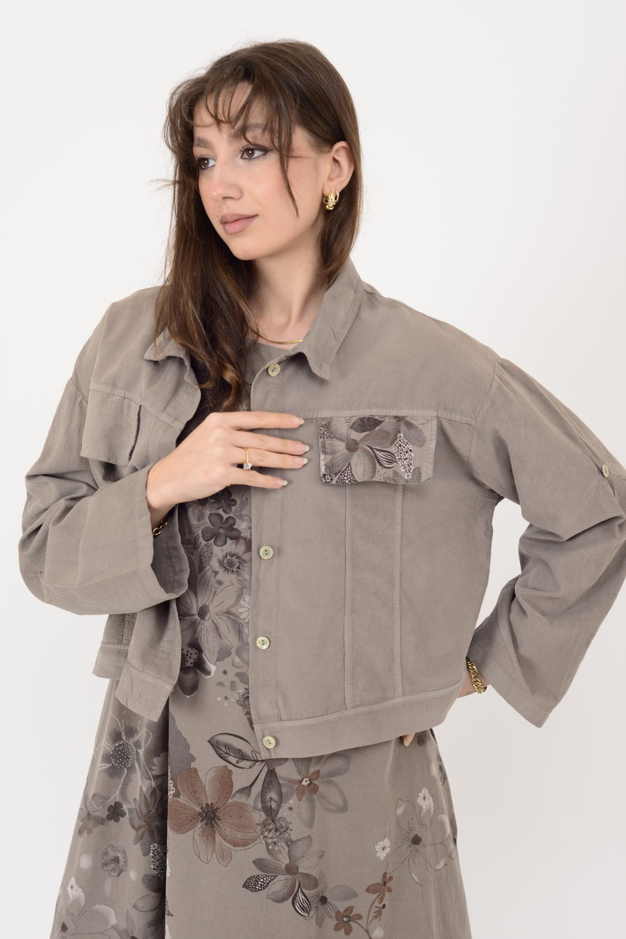 25001 FİTİLLİ KADİFE 2'Lİ TAKIM ELBİSE