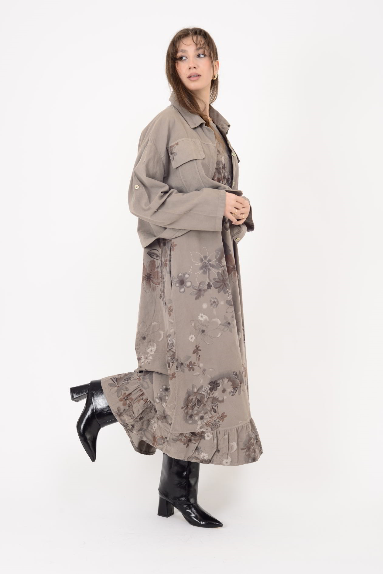 25001 FİTİLLİ KADİFE 2'Lİ TAKIM ELBİSE