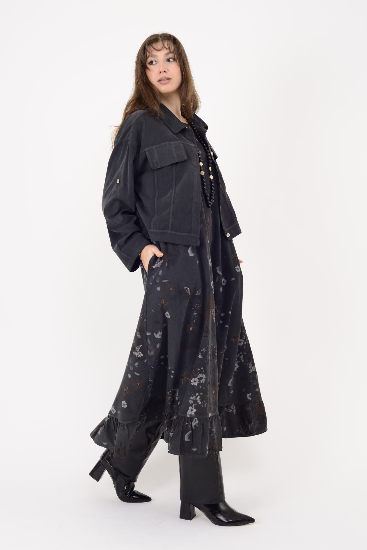 25001 FİTİLLİ KADİFE 2'Lİ TAKIM ELBİSE