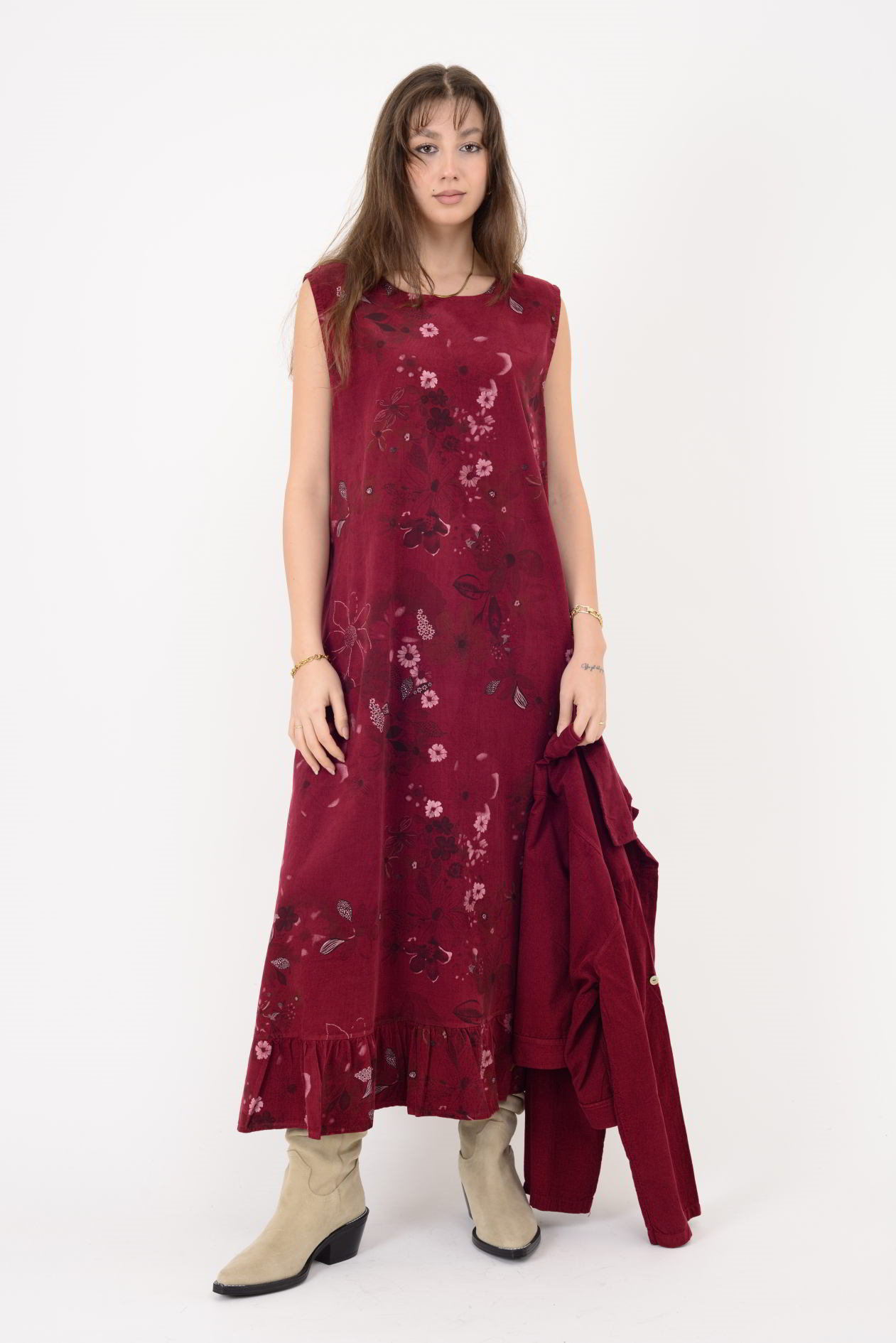 25001 FİTİLLİ KADİFE 2'Lİ TAKIM ELBİSE