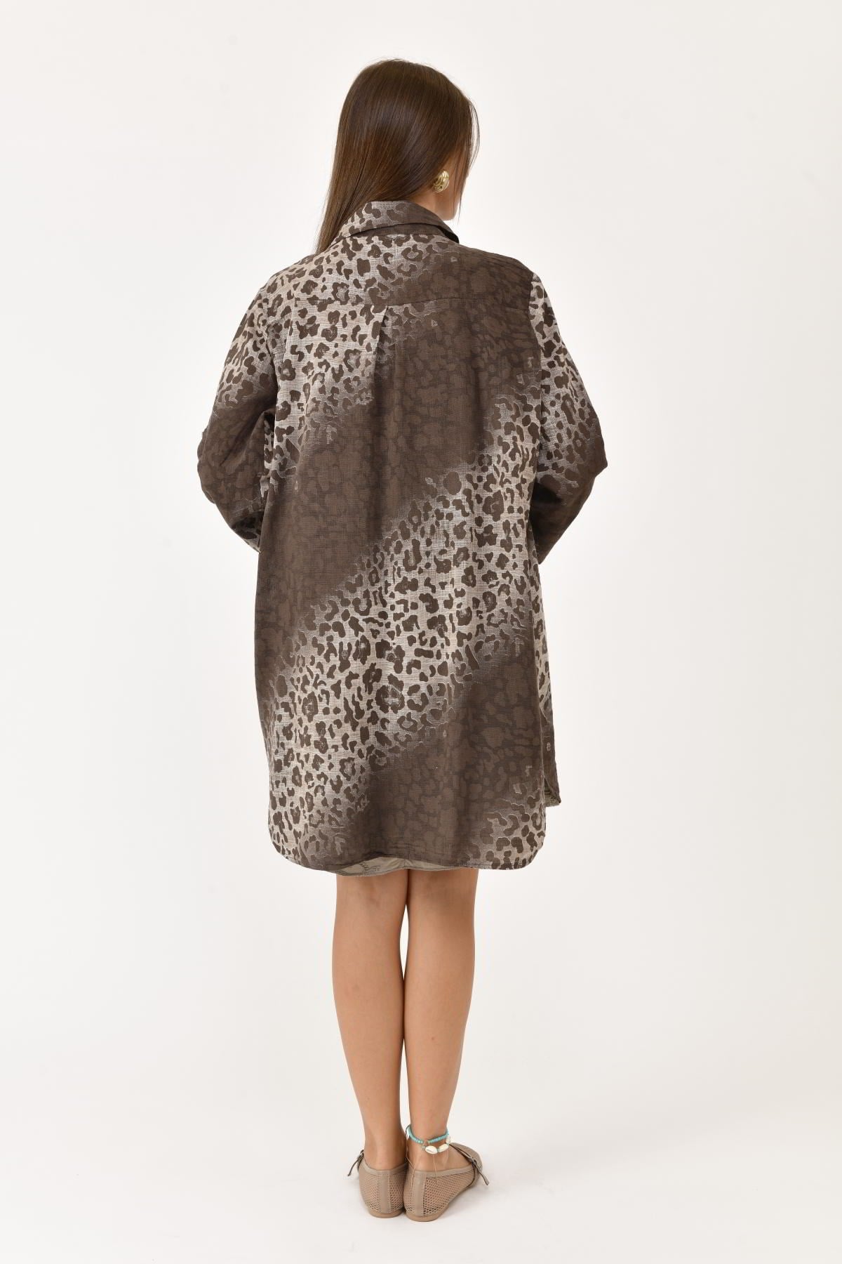 2502 LEOPAR DESEN GÖMLEK TUNİK