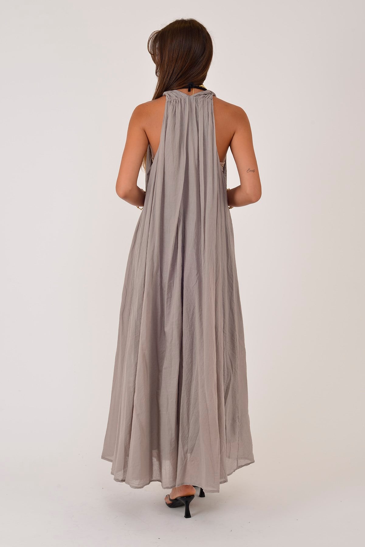 25406 GLAM HALTER YAKA ELBİSE