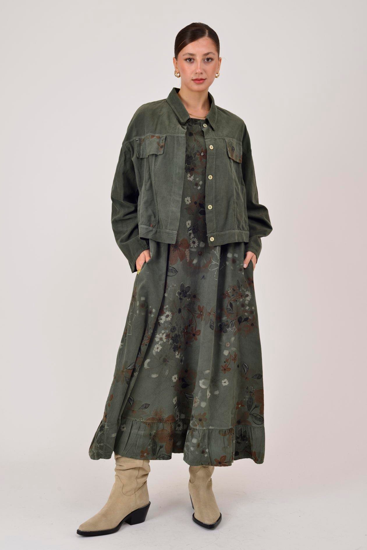 25492 FİTİLLİ KADİFE 2'Lİ TAKIM ELBİSE