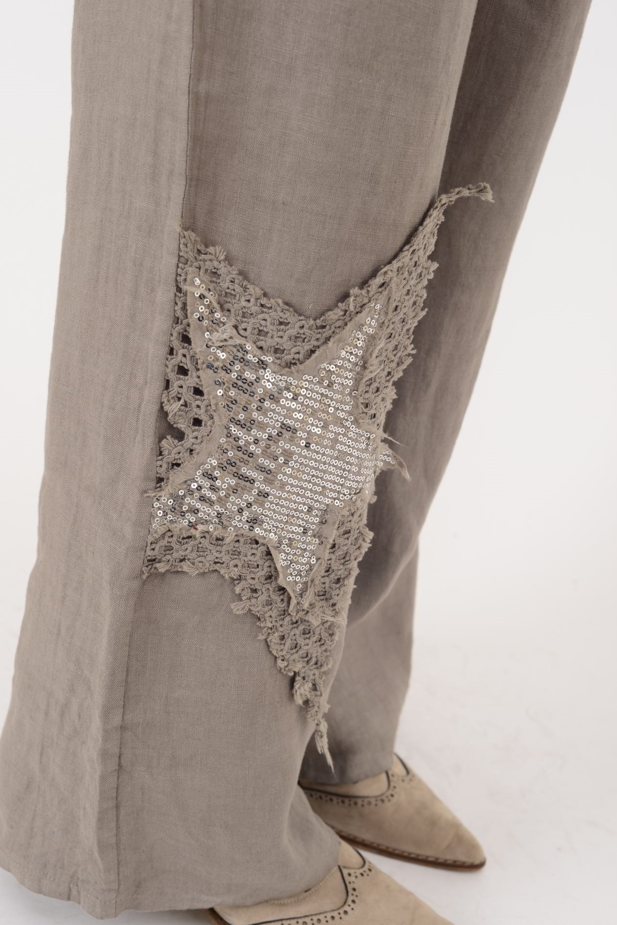 25577 STAR PAYET DETAYLI 2'Lİ KETEN TAKIM