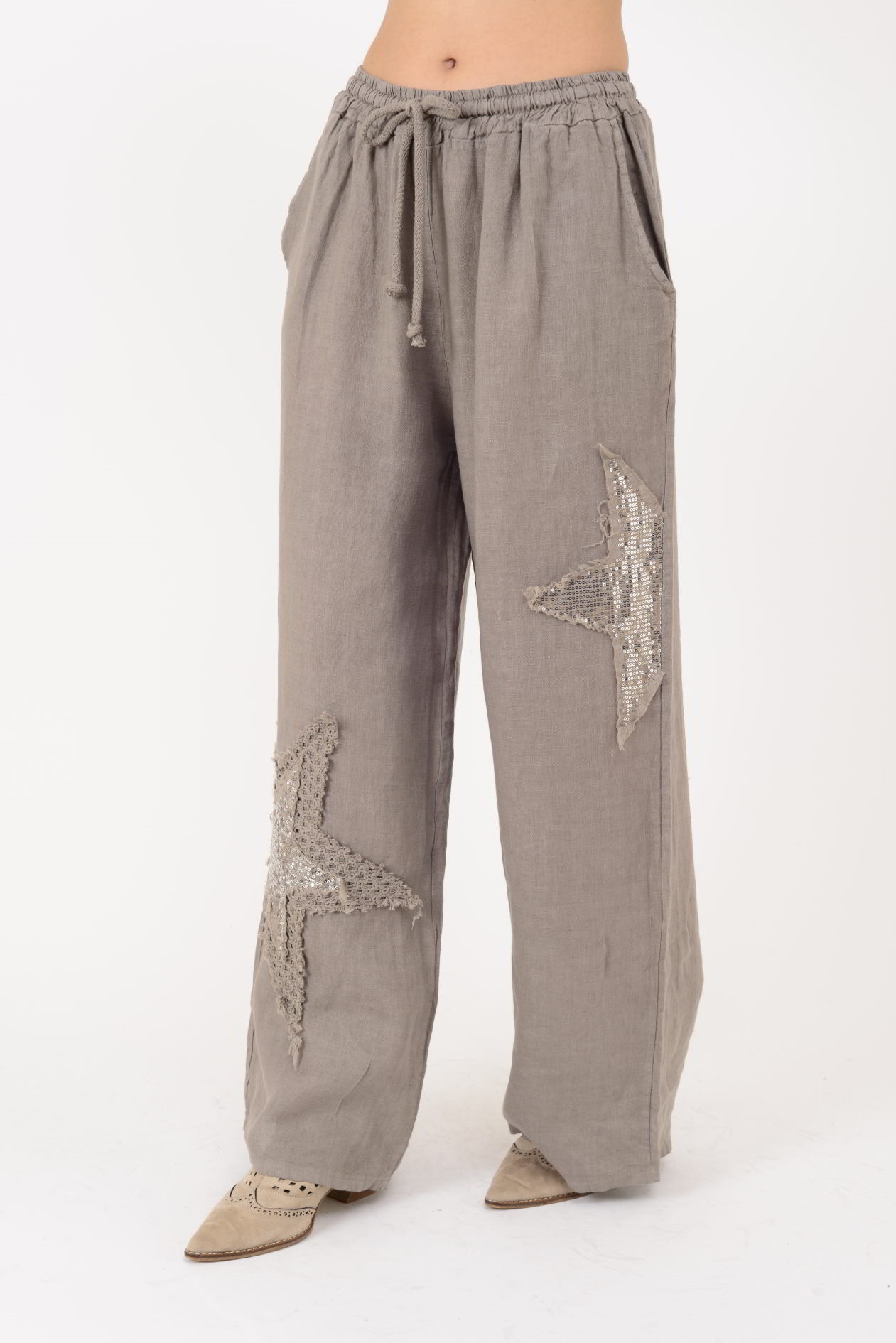 25577 STAR PAYET DETAYLI 2'Lİ KETEN TAKIM