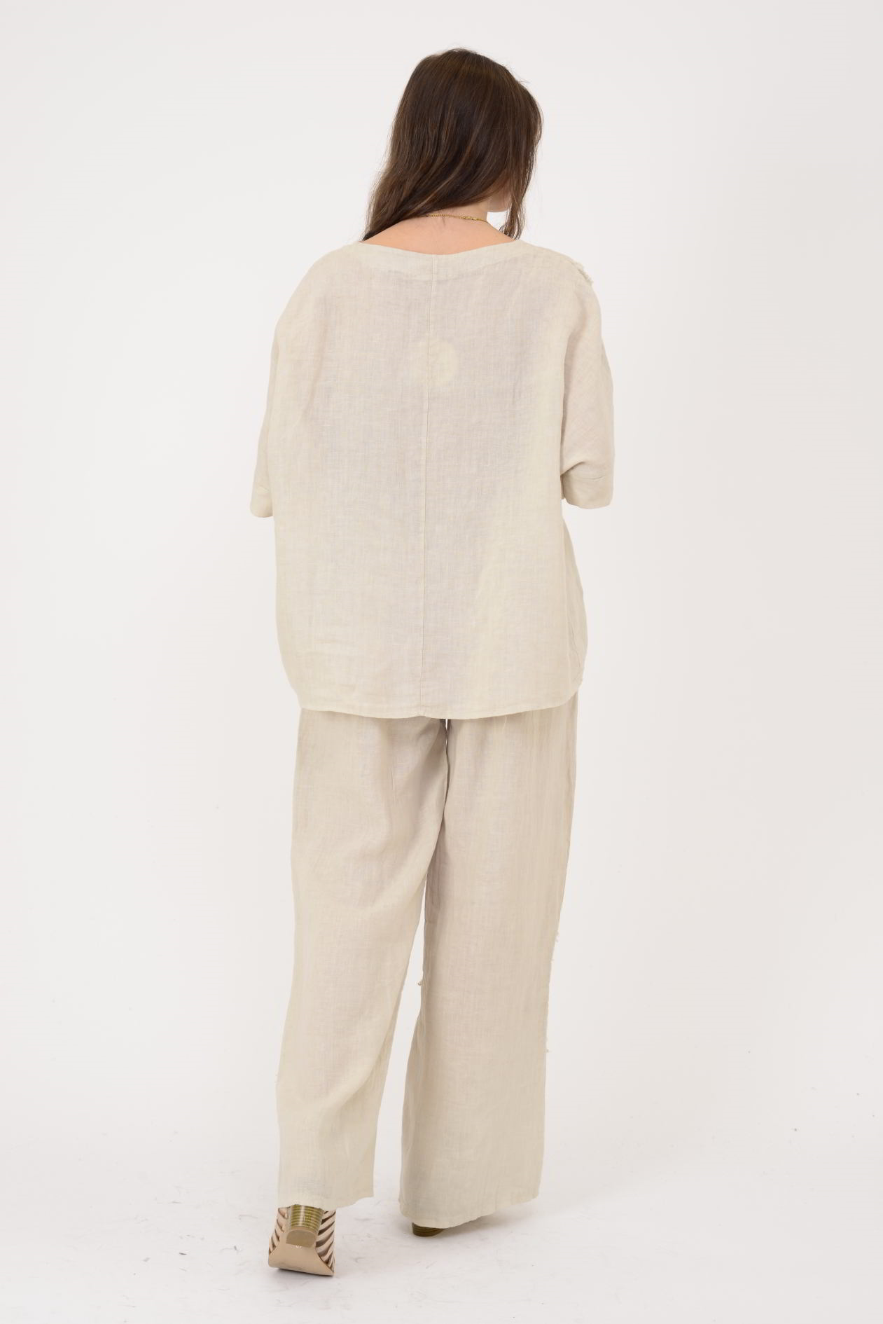 25577 STAR PAYET DETAYLI 2'Lİ KETEN TAKIM