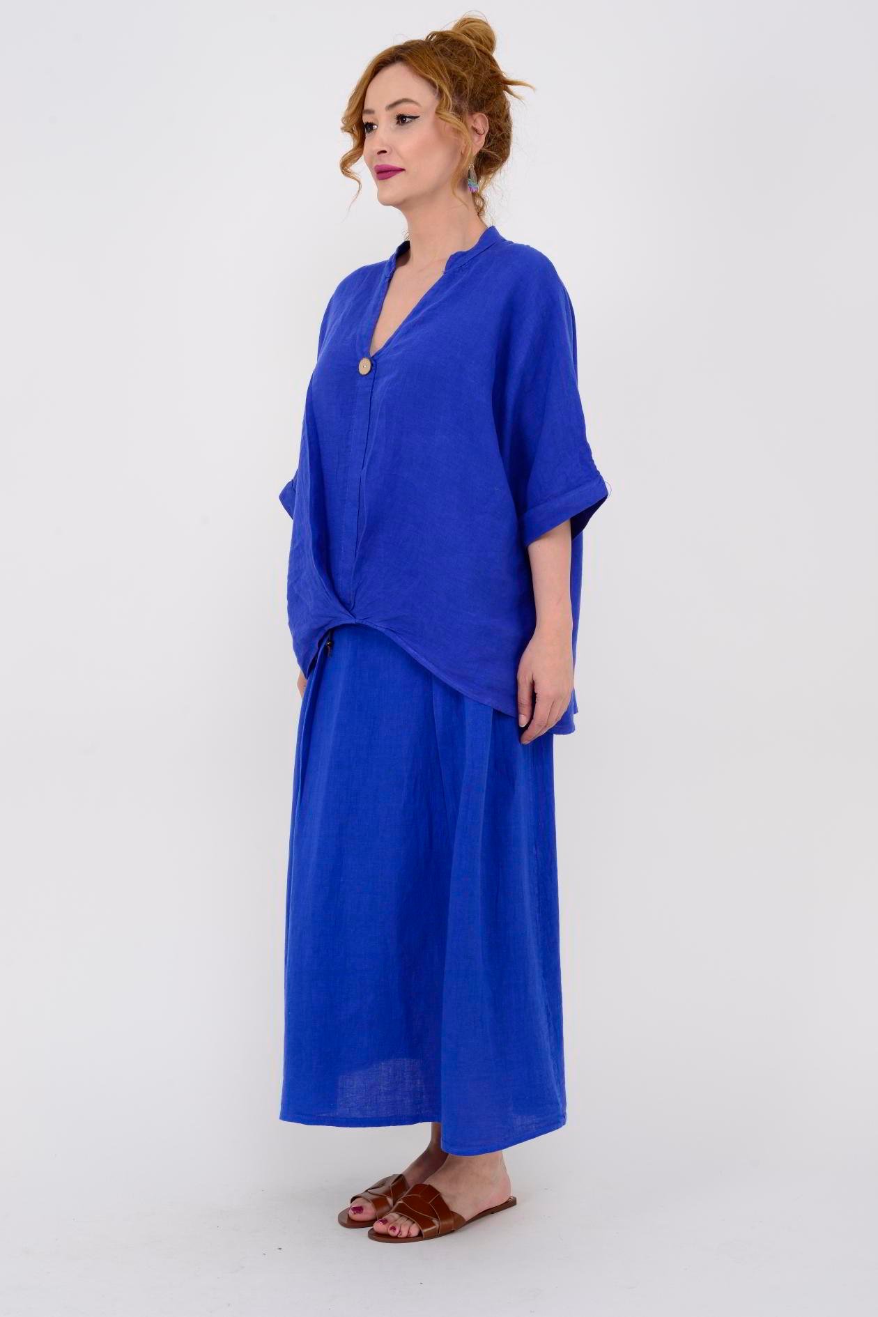 3120 SHIKA DÜĞME DETAYLI 2'Lİ KETEN TAKIM