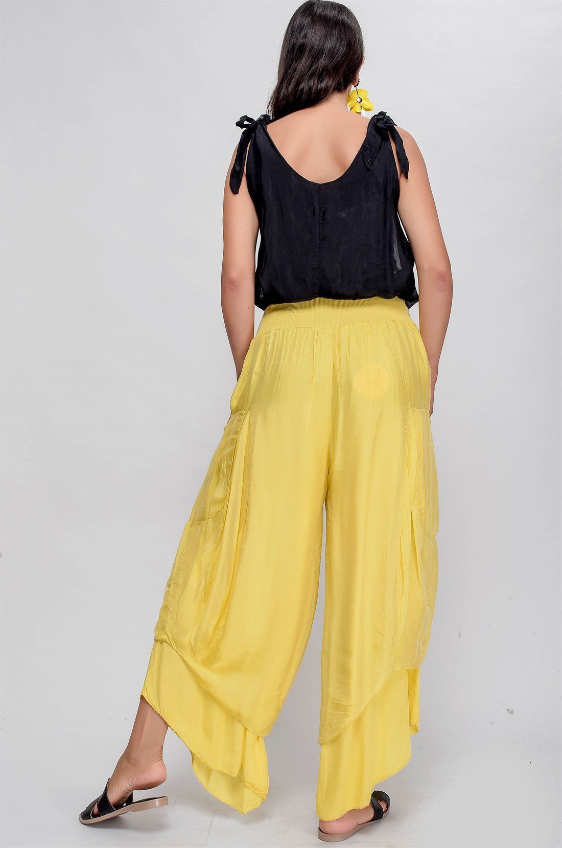 8542 DERİN CEPLİ İPEK PANTOLON
