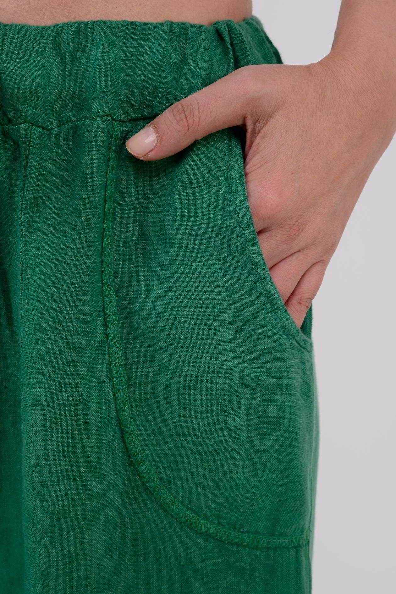 3827 DÜZ KETEN PANTOLON
